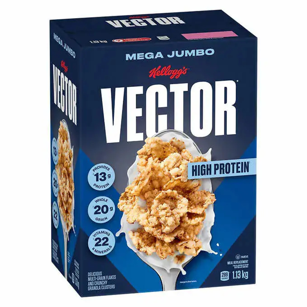 Kellogg’s Vector - 1.13 kg | Meal Replacement Cereal with 22 Essential Vitamins(4/Case)-Chicken Pieces