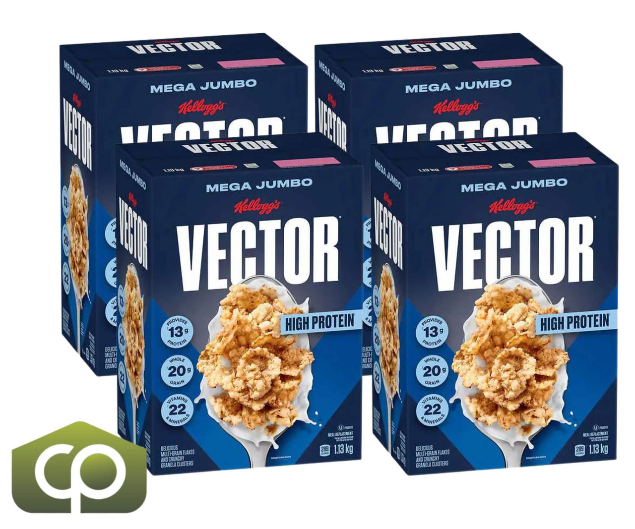 Kellogg’s Vector - 1.13 kg | Meal Replacement Cereal with 22 Essential Vitamins(4/Case)-Chicken Pieces