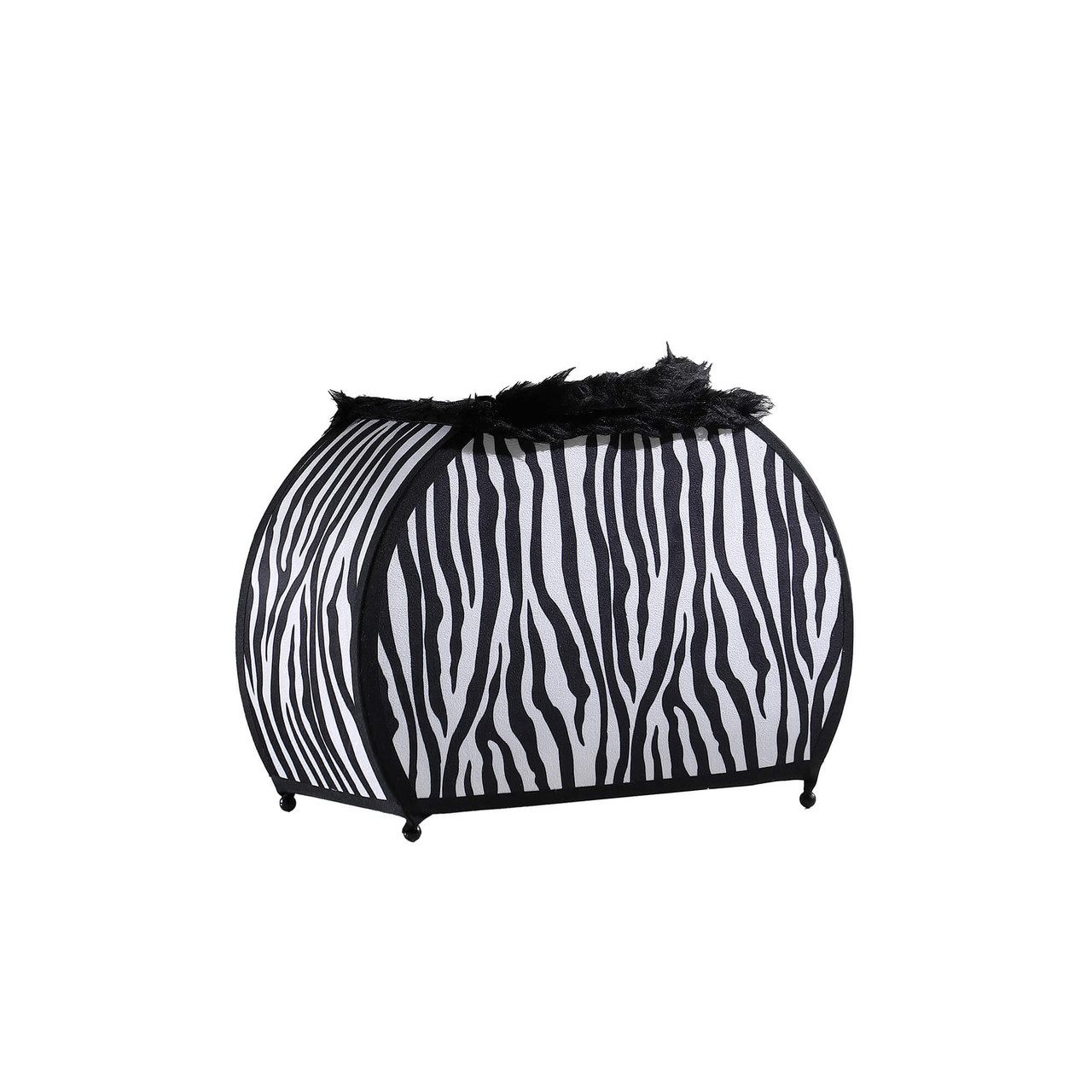 12" Black And White Funky Zebra Pattern Novelty Table Lamp - Chicken Pieces