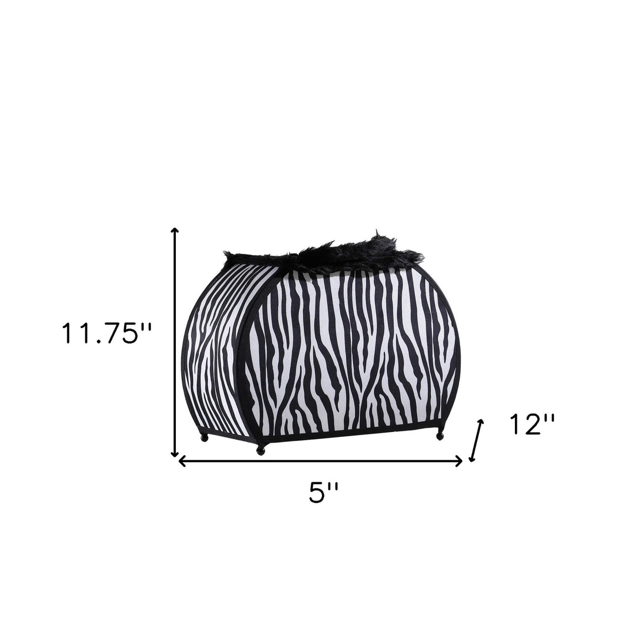 12" Black And White Funky Zebra Pattern Novelty Table Lamp - Chicken Pieces