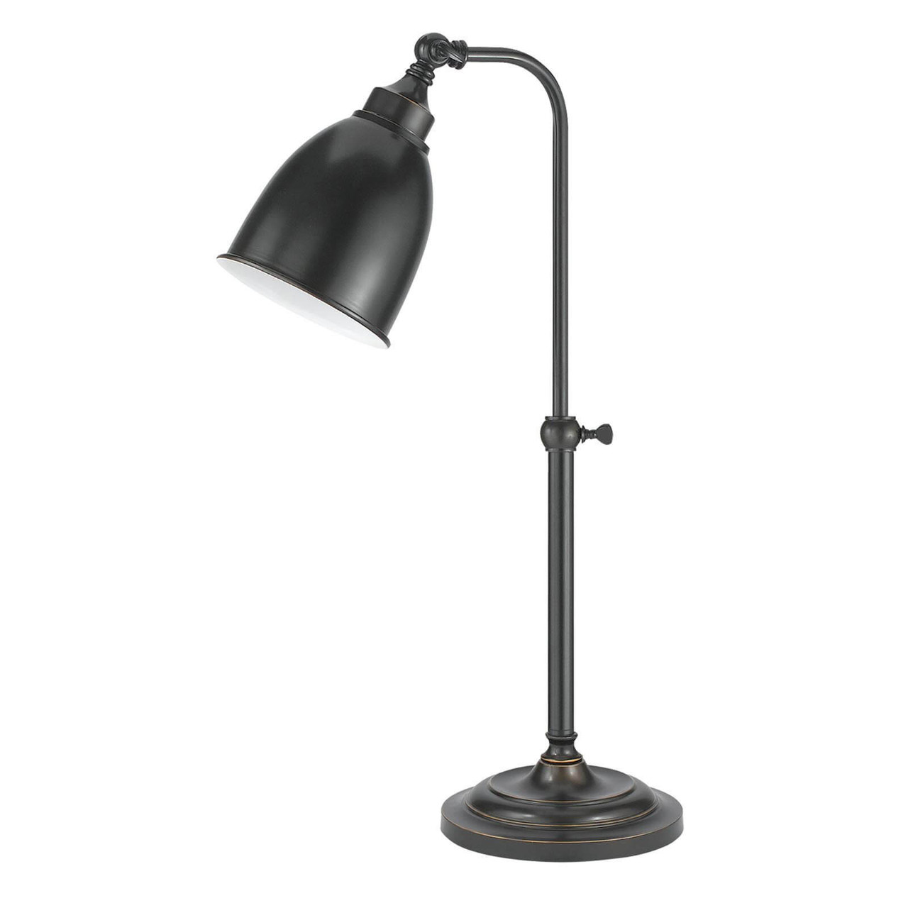 27" Bronze Metal Adjustable Table Lamp With Bronze Dome Shade - Chicken Pieces