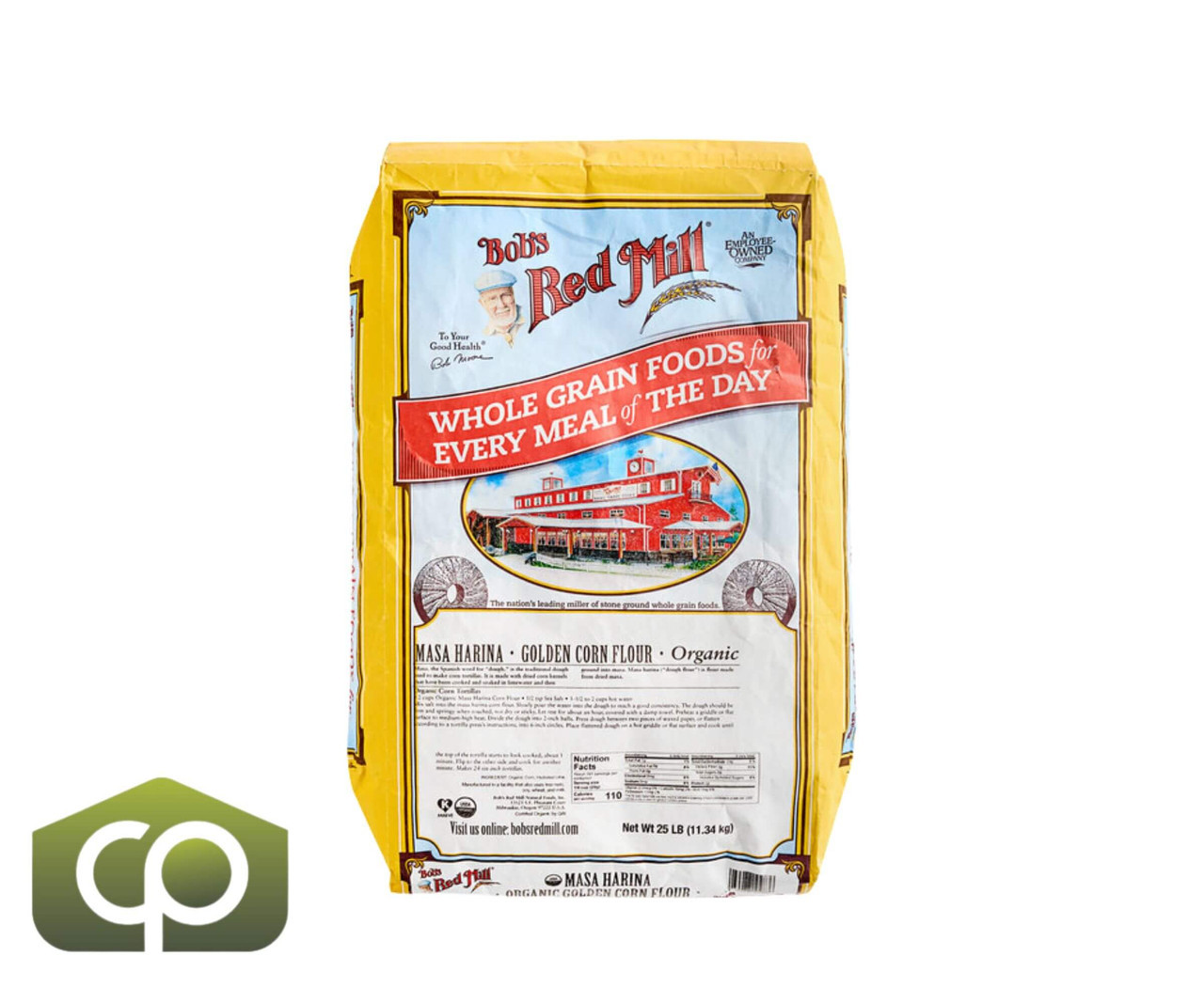 Bob's Red Mill 25 lbs. (11.34 kg) Organic Masa Harina Corn Flour (60 BAGS/PALLET) - Chicken Pieces