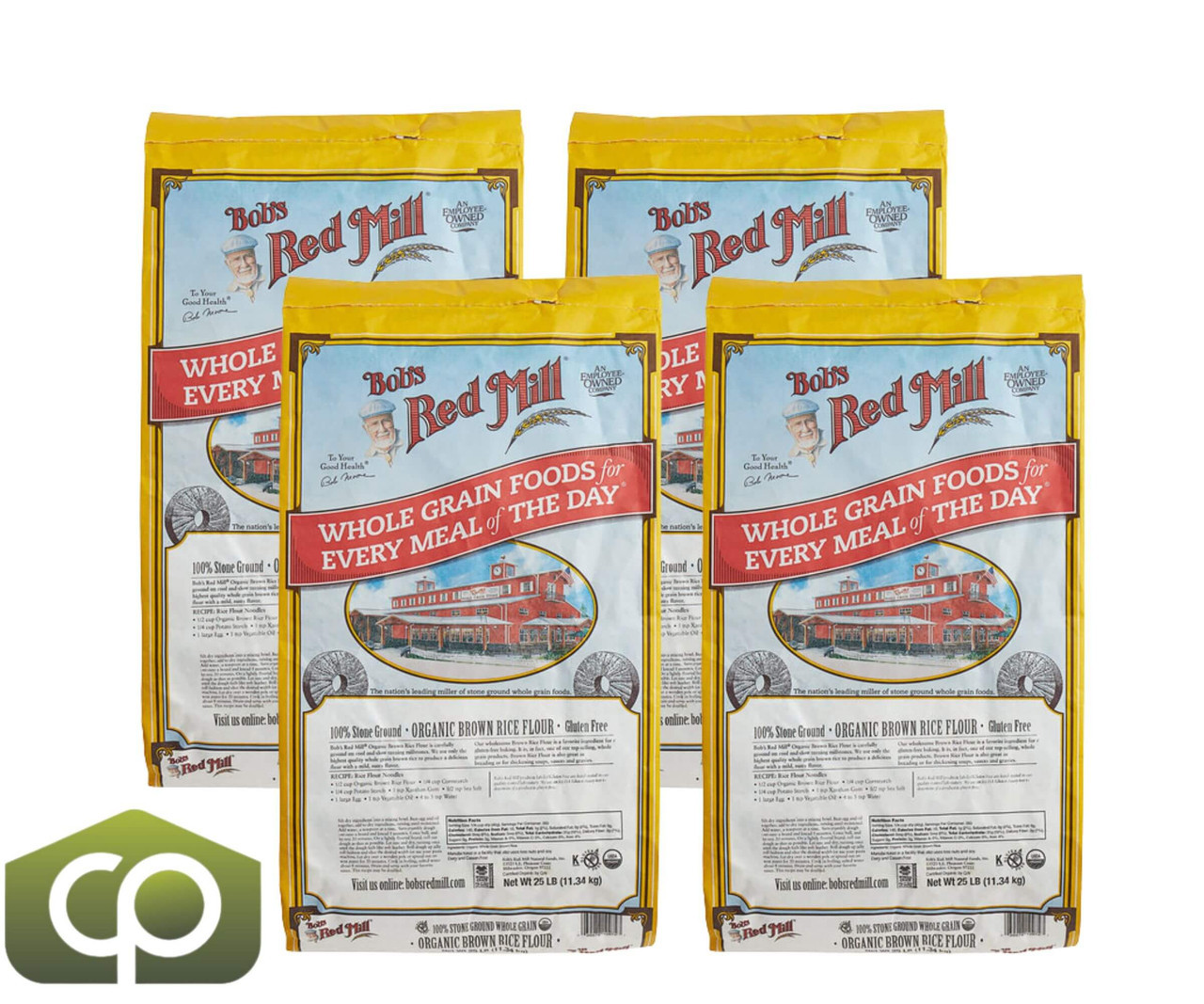 Bob's Red Mill 25 lbs. (11.34 kg) Gluten-Free Organic Brown Rice Flour (60 BAGS/PALLET) - Chicken Pieces