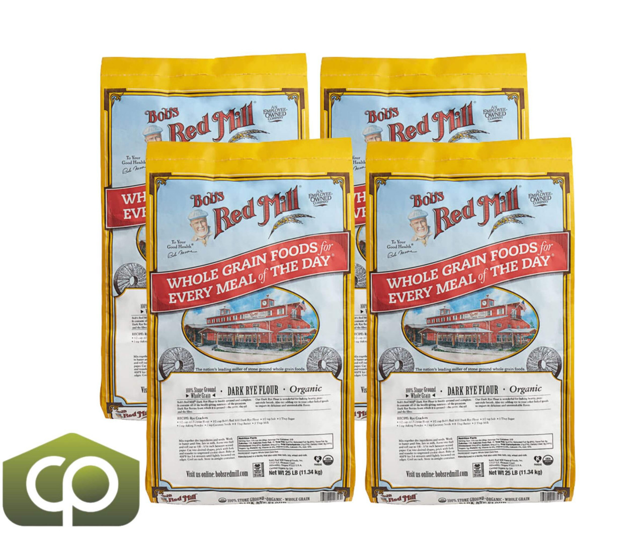 Bob's Red Mill 25 lbs. (11.34 kg) Organic Dark Rye Flour (60 BAGS/PALLET) - Chicken Pieces