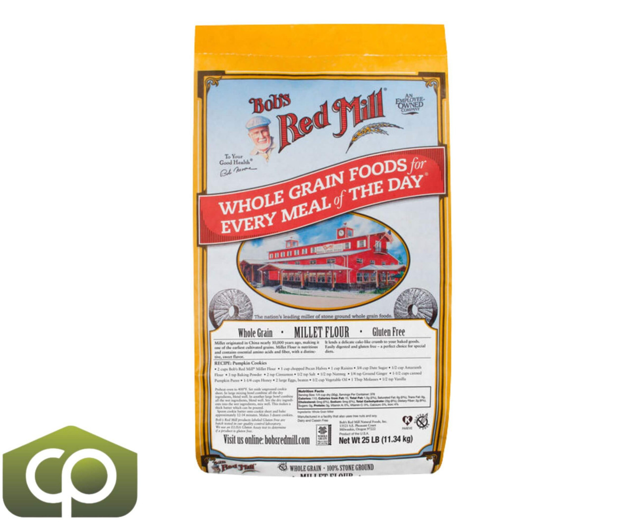 Bob's Red Mill 25 lbs. (11.34 kg) Millet Flour - (60 BAGS/PALLET) - Chicken Pieces