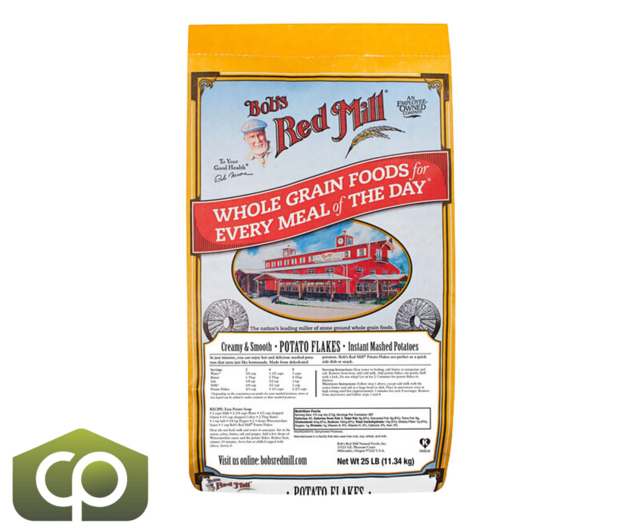 Bob's Red Mill 25 lb. (11.34 kg) Potato Flakes (60 BAGS/PALLET) - Chicken Pieces