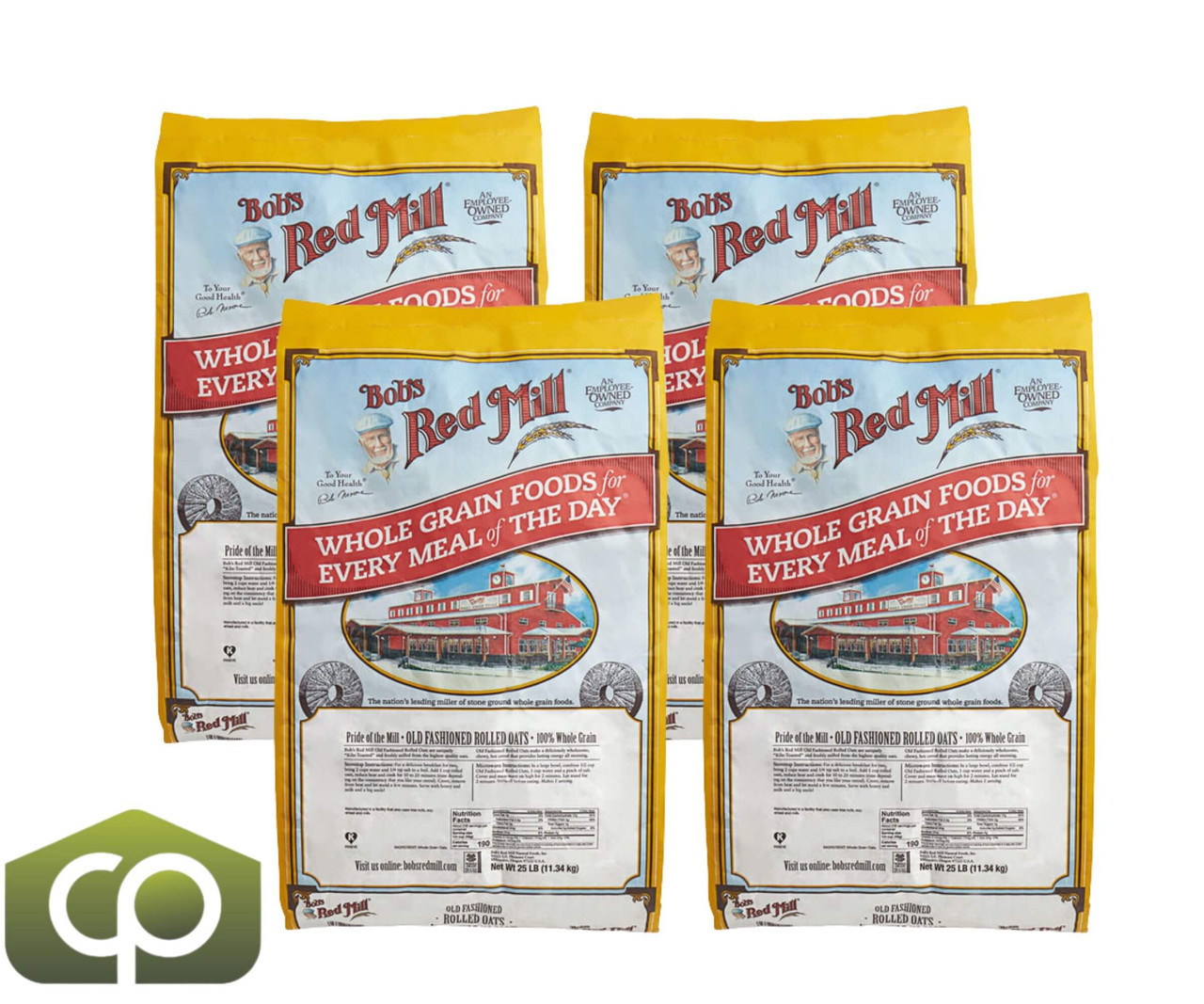 Bob's Red Mill 25 lb. (11.34 kg) Whole Grain Rolled Oats (60 BAGS/PALLET) - Chicken Pieces