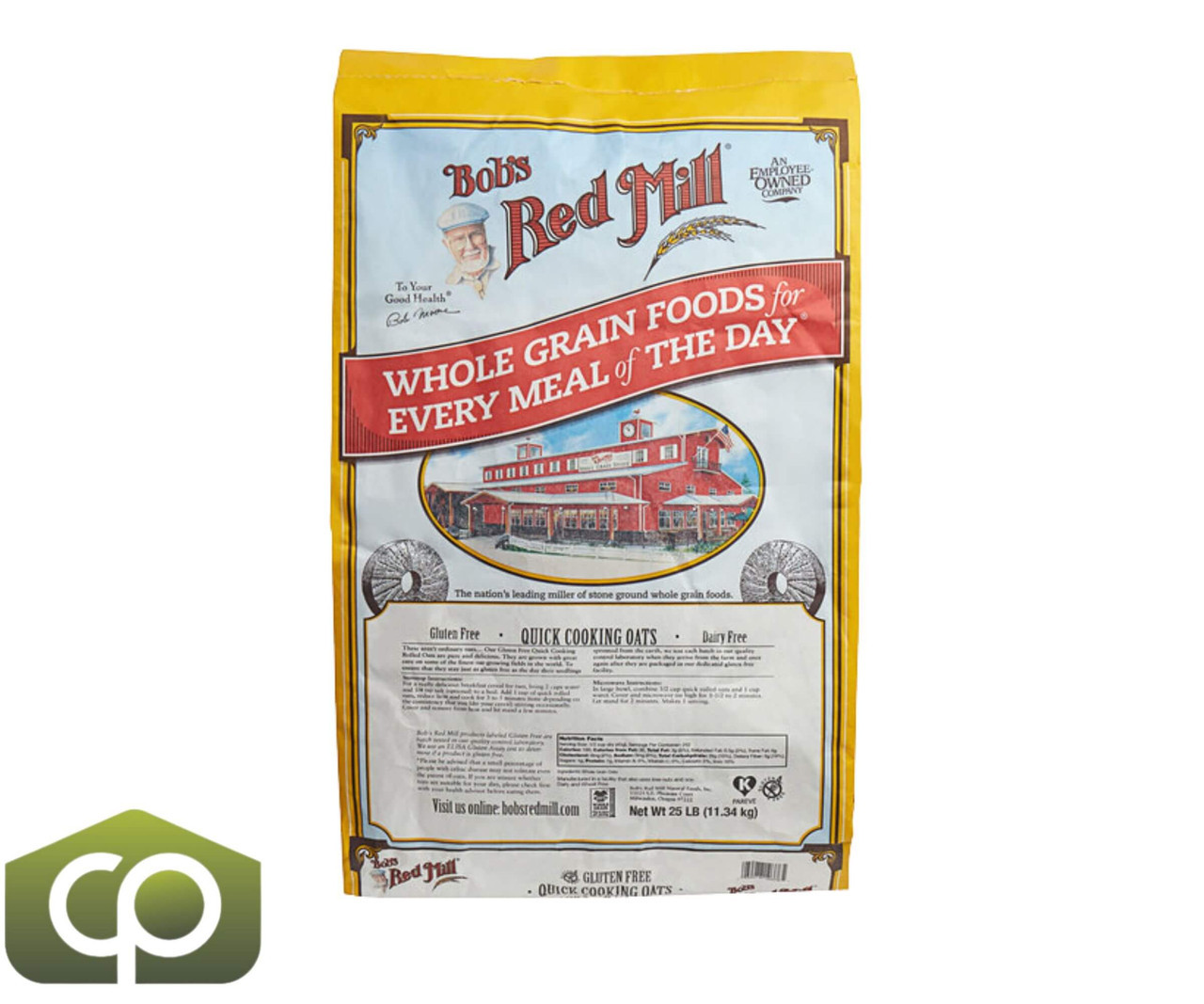 Bob's Red Mill 25 lb. (11.34 kg) Gluten-Free Quick-Cooking Rolled Oats (60 BAGS/PALLET) - Chicken Pieces