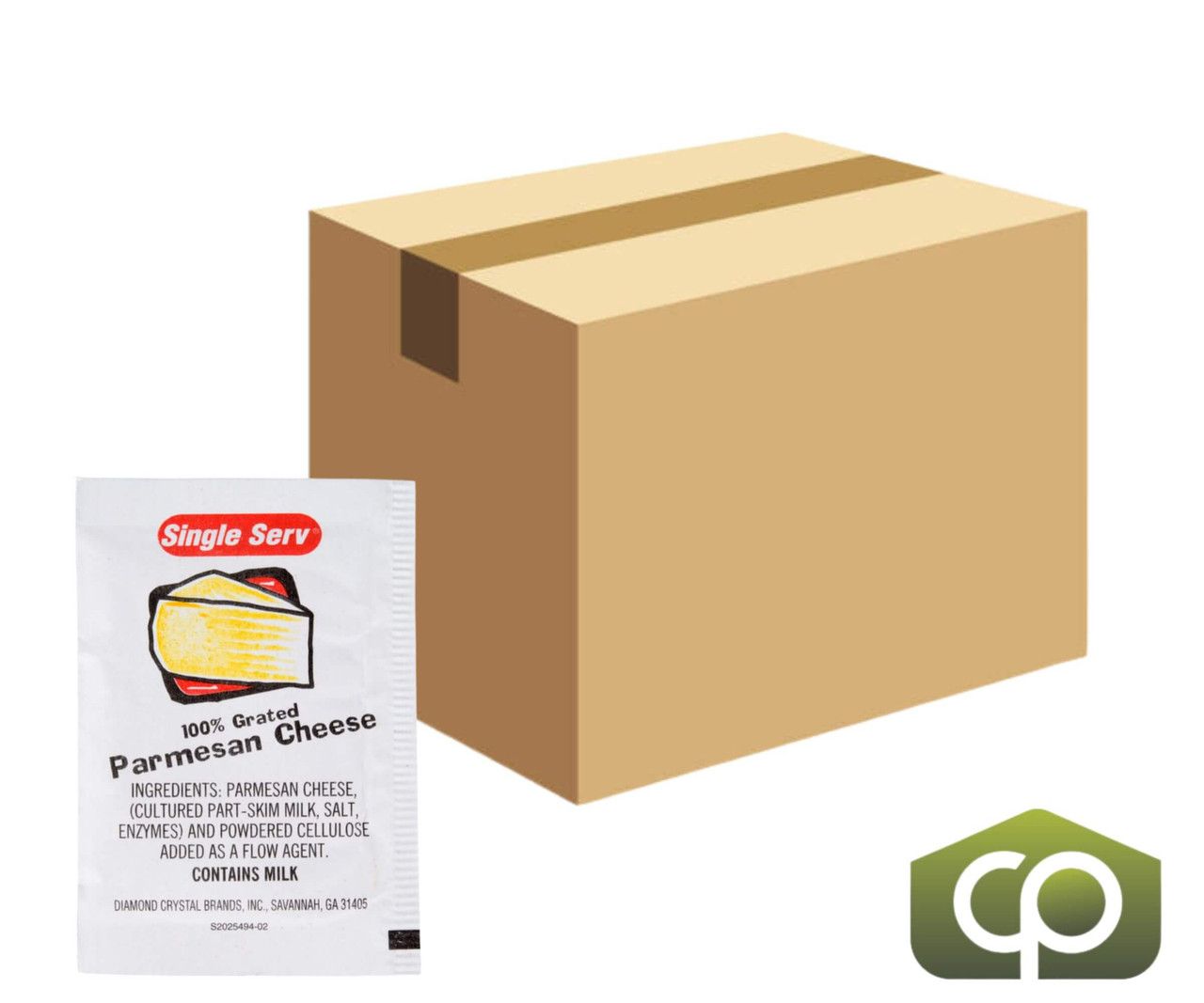 Grated Parmesan Cheese Packets 3.5g, 200/Case Sharp, Savory Flavor