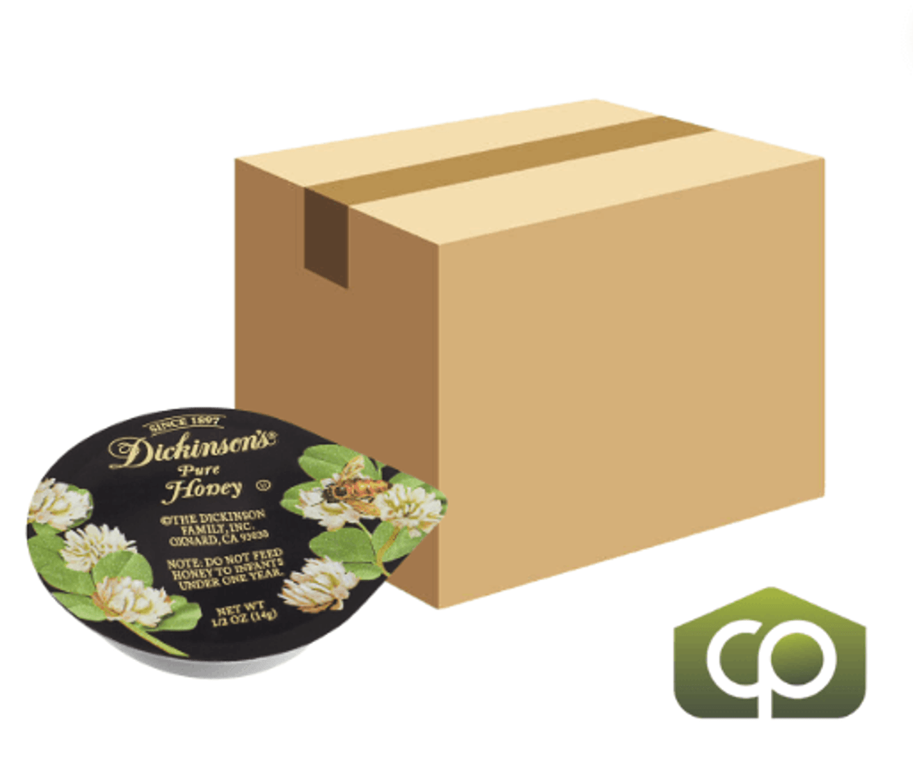 Dickinson's Pure Honey Premium Clover Portion Cups - 0.5oz, 200/Case - Chicken Pieces