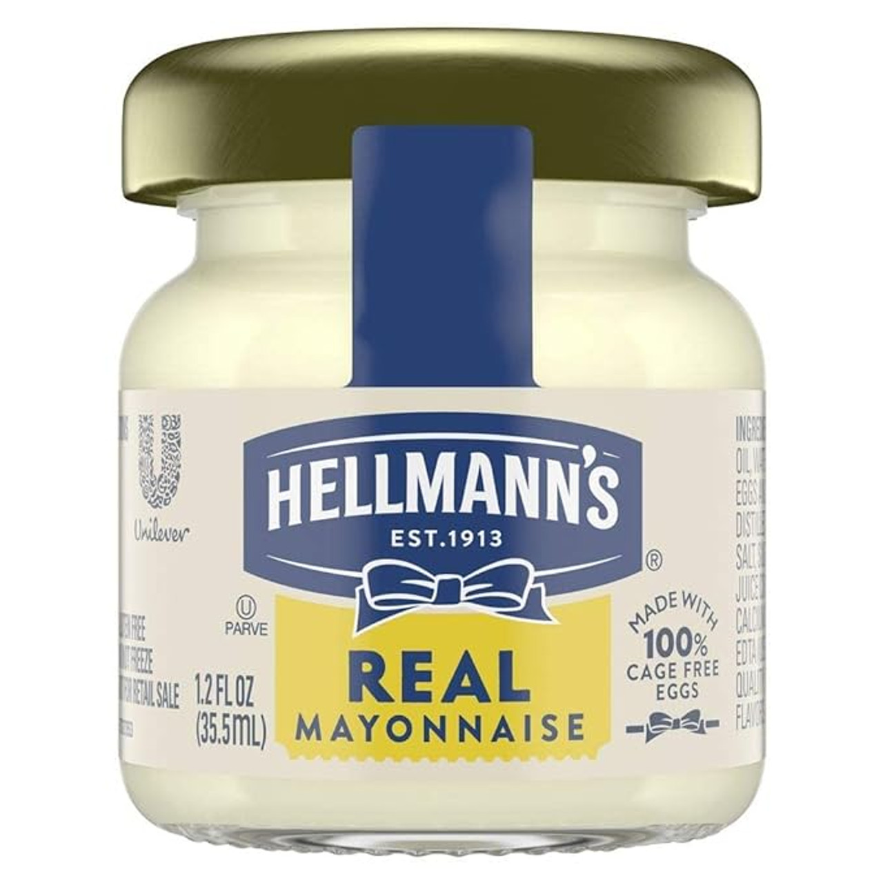 Hellmann's Real Rich Creaminess Mayonnaise Mini Jars - 1.2 fl. oz., 72/Case - Chicken Pieces