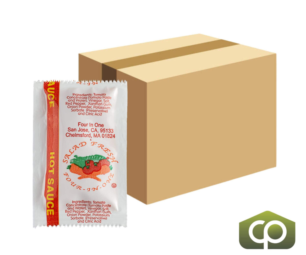 Hot Sauce Portion Packets - 3g, 200/Case - On-the-Go Boldness - Chicken Pieces