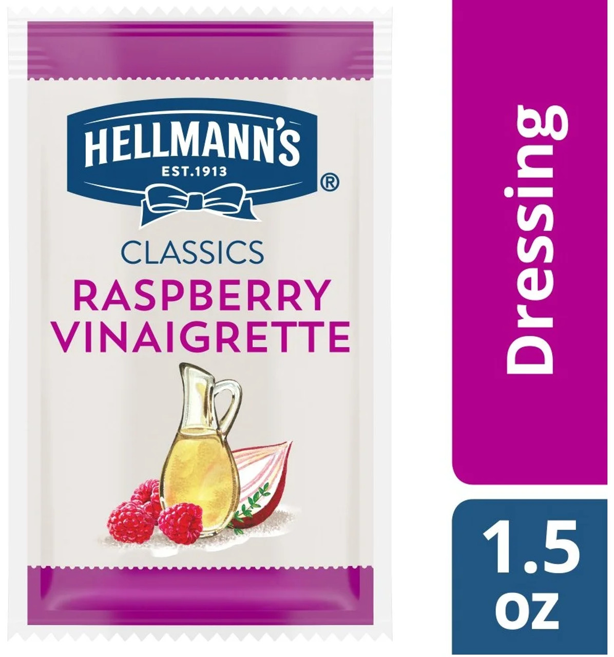 Hellmann's 1.5 oz. Juicy Raspberry Vinaigrette Dressing Packet - 102/Case - Chicken Pieces