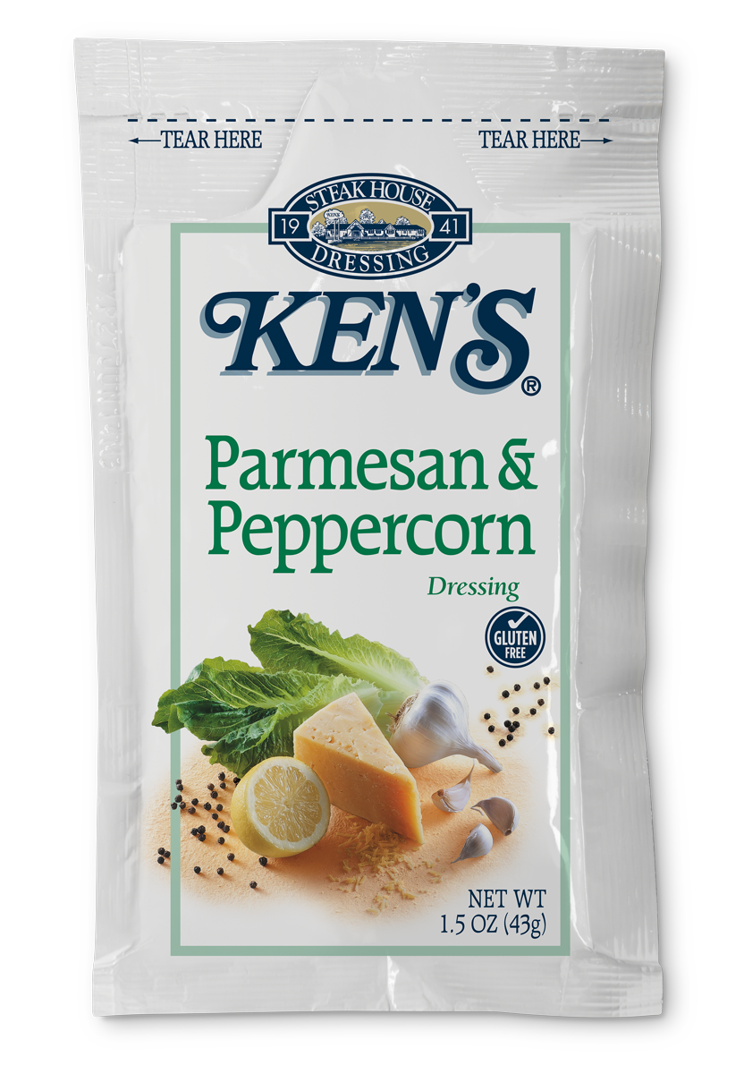 Ken's Foods 1.5 oz. 60/Case Select Parmesan and Peppercorn Dressing Packet