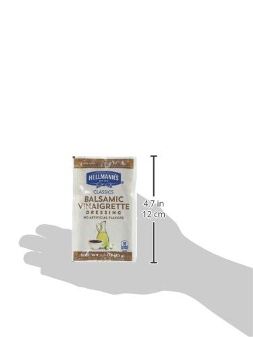 Hellmann's 1.5 oz. Balsamic Vinaigrette Dressing Packet - 102/Case Sweet-Acidic - Chicken Pieces