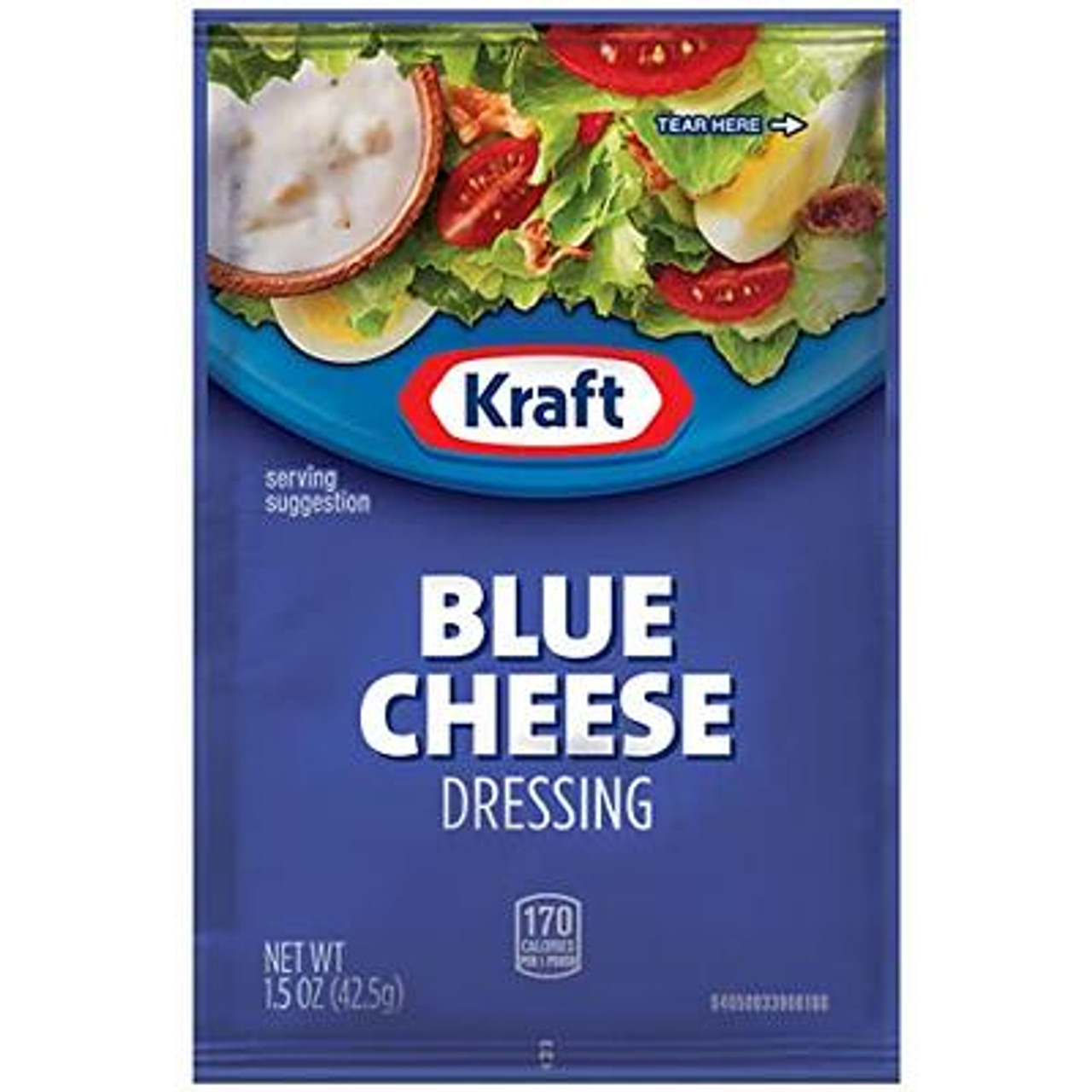 Kraft Blue Cheese Dressing Packet - 1.5 oz. (60/Case), Creamy Indulgence - Chicken Pieces