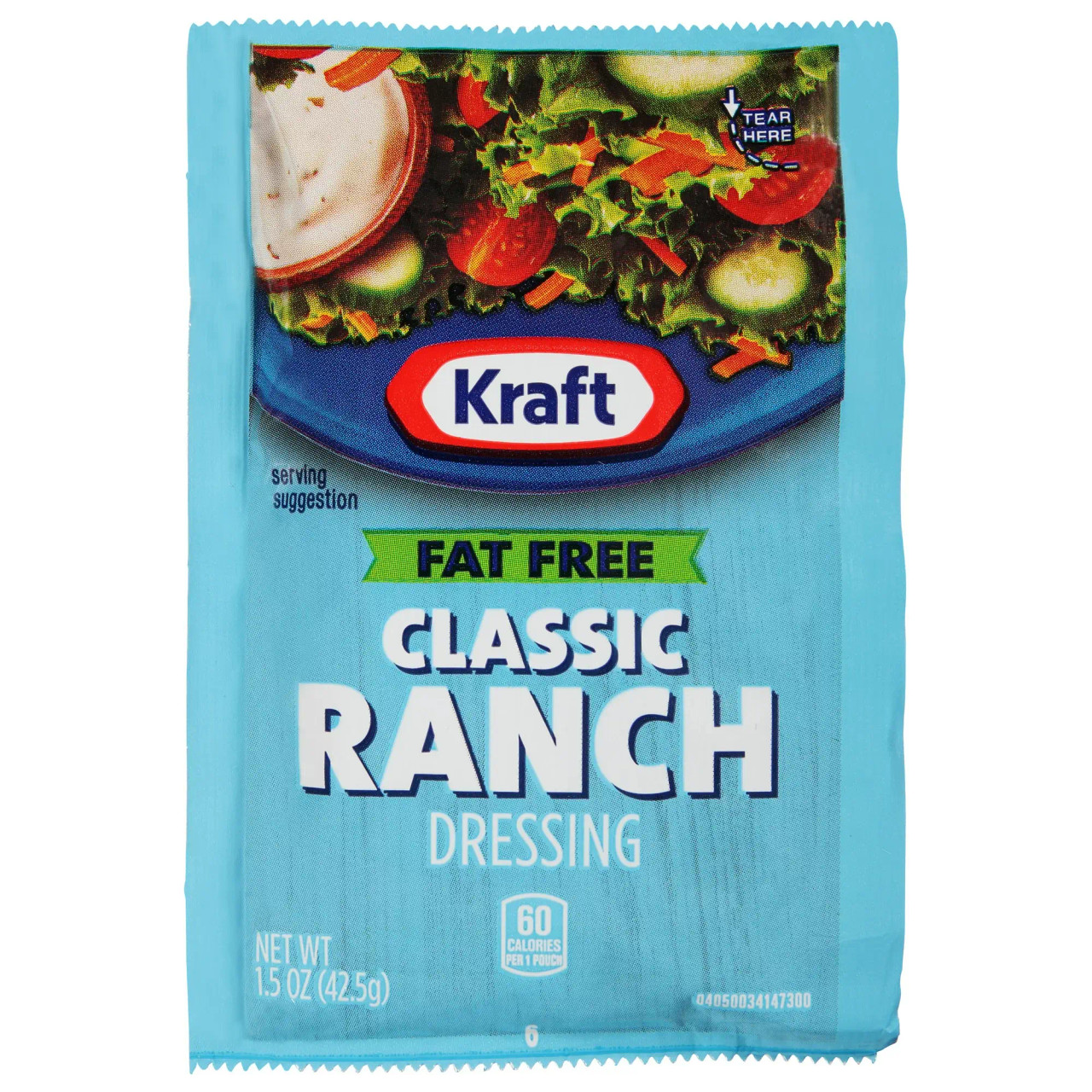 Kraft Fat-Free Ranch Dressing Packet - 1.5 oz. (60/Case), Creamy & Health - Chicken Pieces