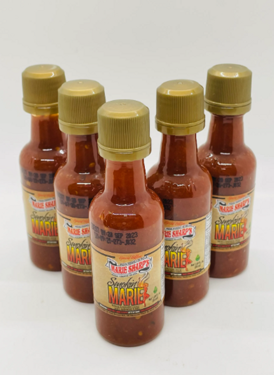 Marie Sharp's Smokin' Marie Habanero Hot Sauce 1.69 oz.24/Case Extra-Spicy - Chicken Pieces