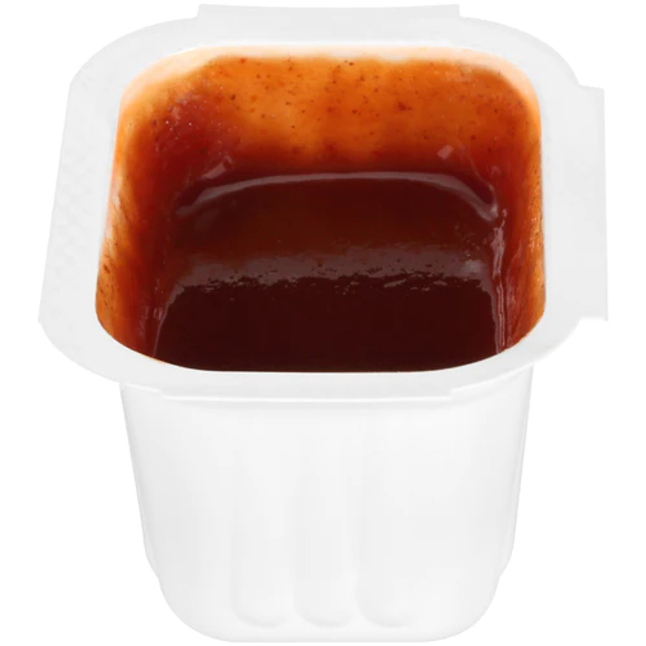 Texas Pete 1 oz. BBQ Sauce Dip Cup 150/Case - Sweet, Tangy, and Smoky Perfection - Chicken Pieces