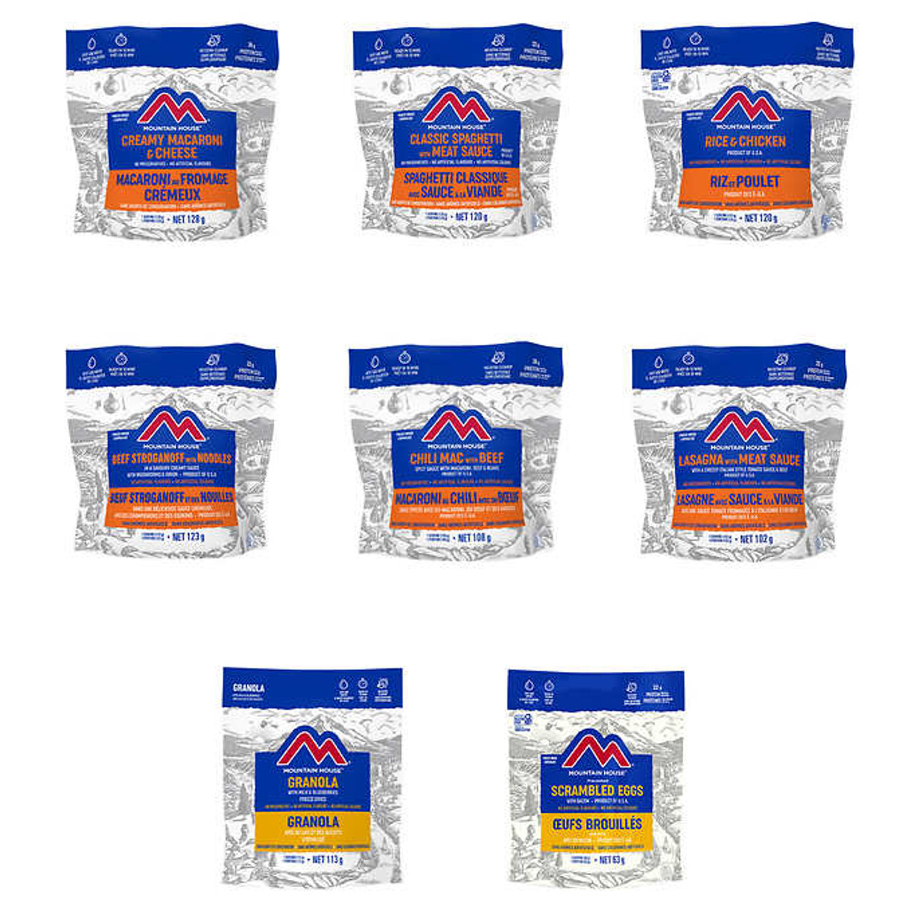Mountain House  (14/Case) Pouch Food Kit - Gourmet Variety for Camping (14/Case) - Chicken Pieces