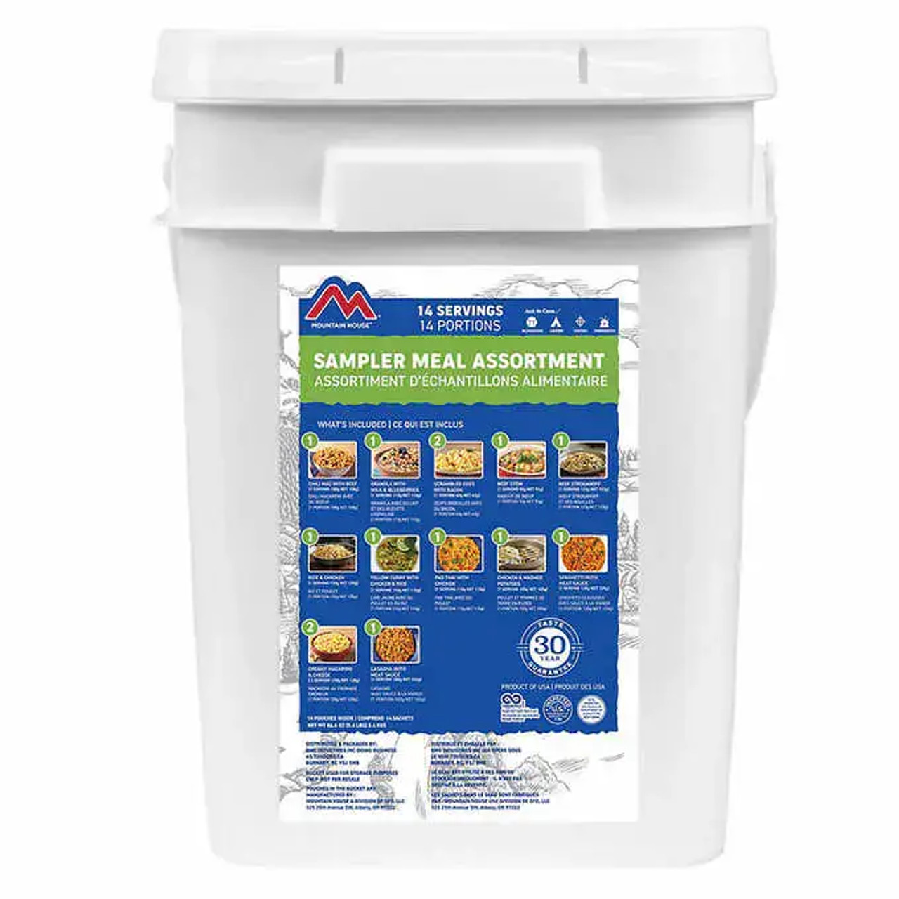 Mountain House Meal Assortment Bucket - 30-Year Shelf Life