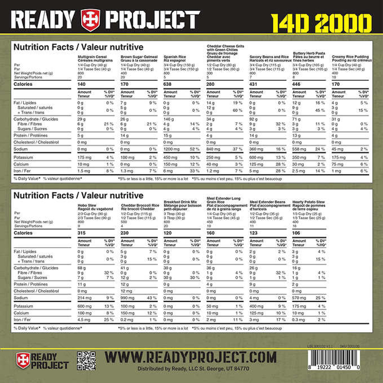 Ready Project Emergency 14 Days Food Supply - Online Exclusive - Chicken Pieces