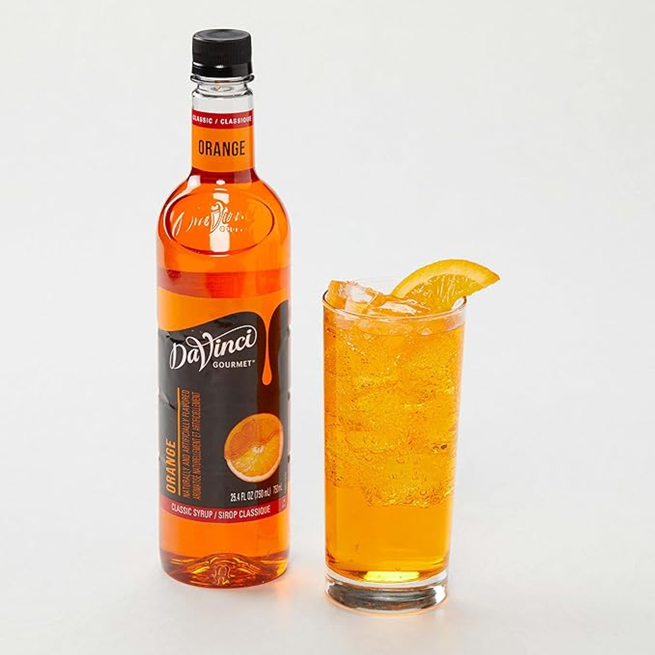 DaVinci Gourmet Classic Orange Flavoring Mixed Drinks Syrup 750 mL - Chicken Pieces