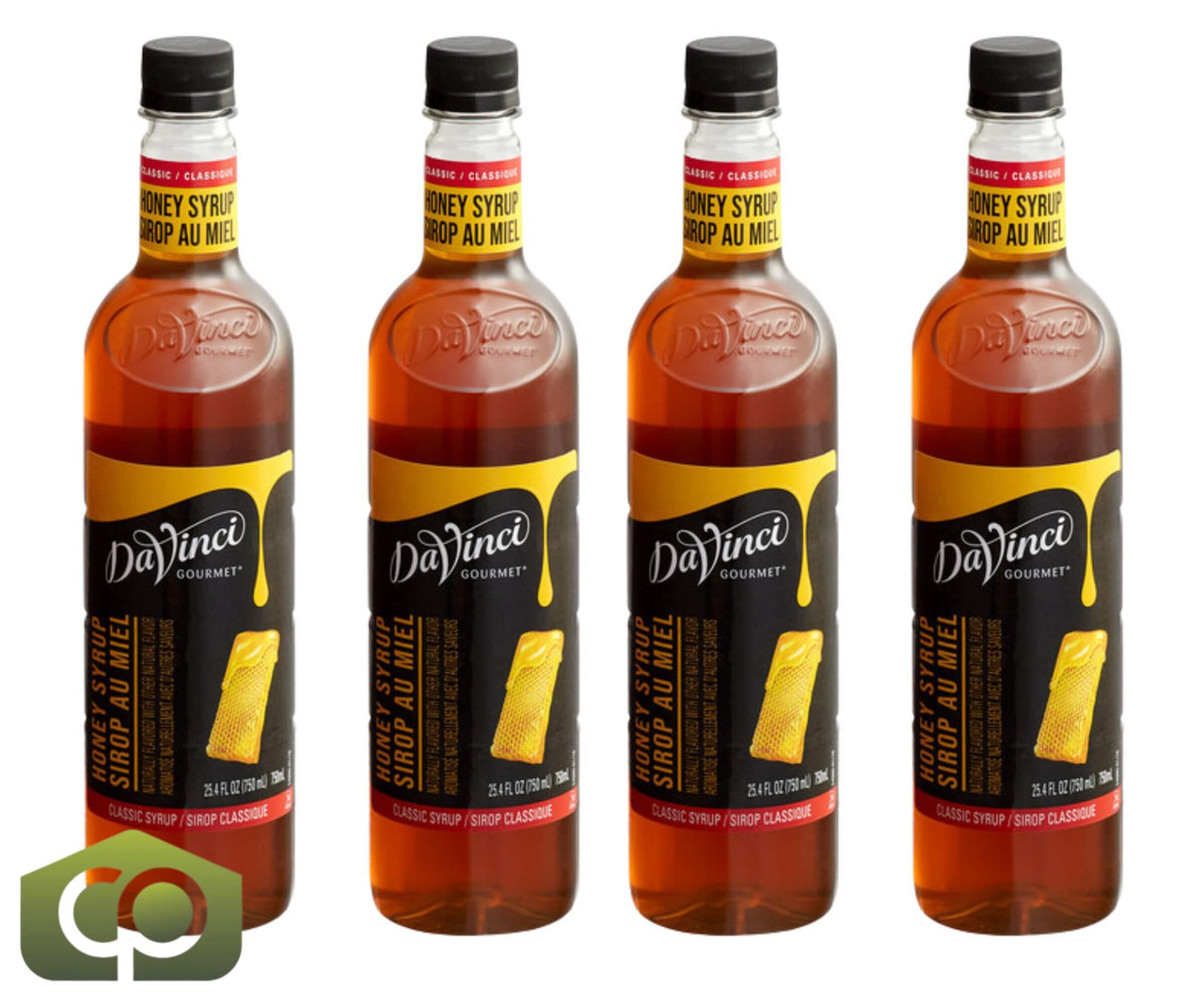 DaVinci Gourmet Classic Honey Sweetener Syrup 750 mL - Pure Cane Sugar - Chicken Pieces