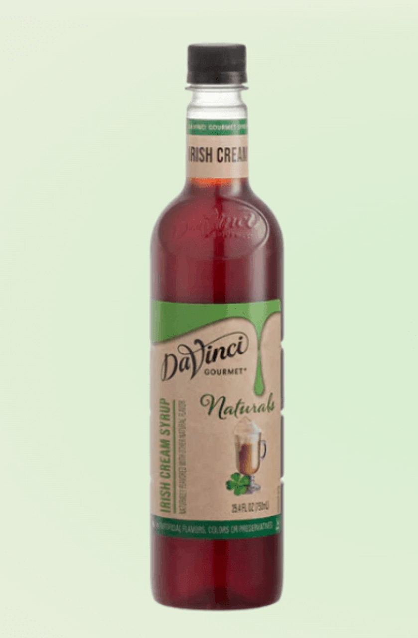 DaVinci Gourmet 750 mL All-Natural Irish Cream Syrup - Pure Cane Sugar - Chicken Pieces