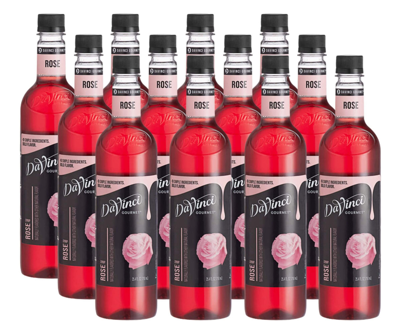 DaVinci Gourmet Elixir of Elegance: Classic Rose Flavoring Syrup 750 mL - Chicken Pieces