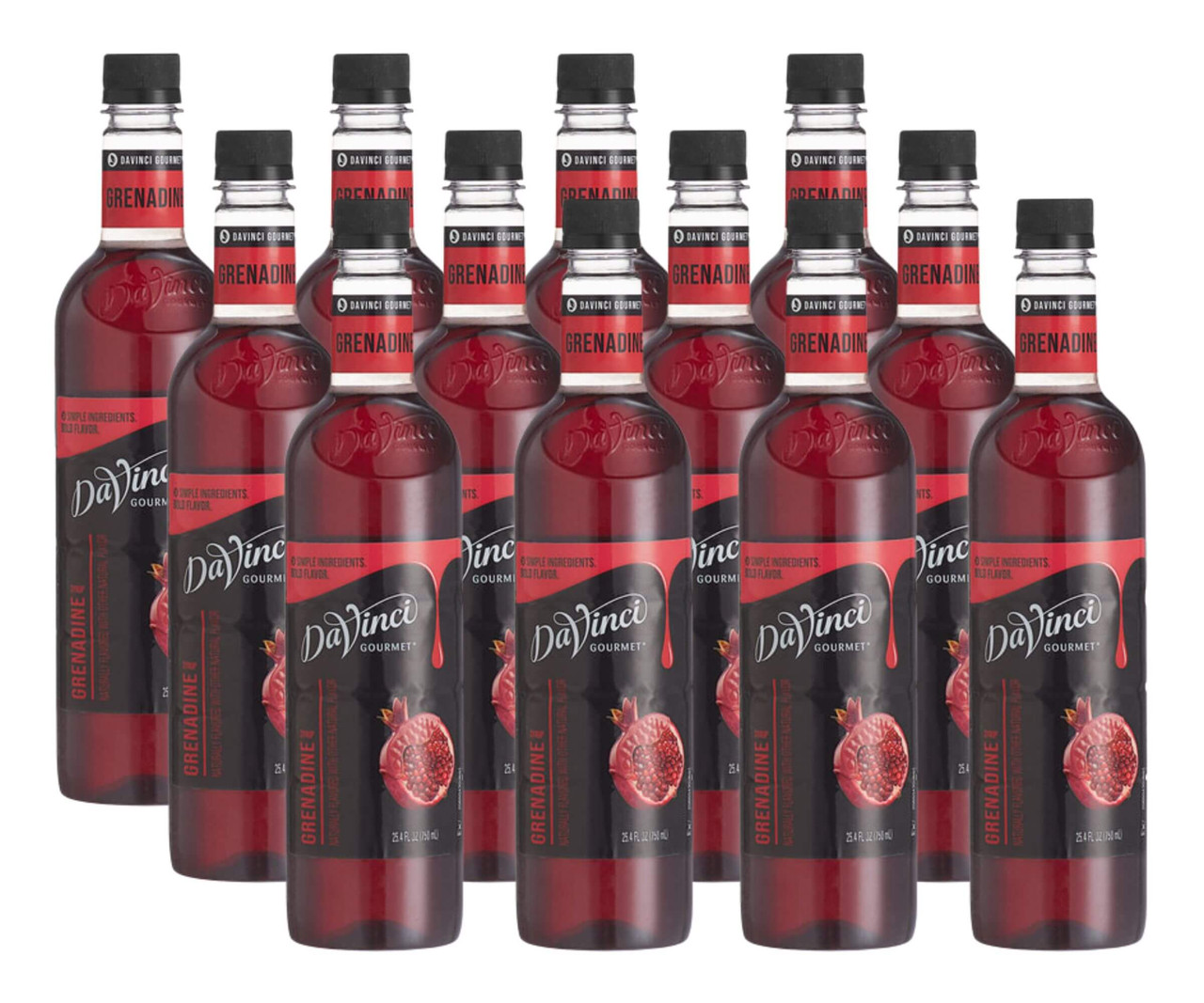 DaVinci Gourmet Classic Grenadine Flavoring Tart Pomegranate Syrup 750 mL - Chicken Pieces