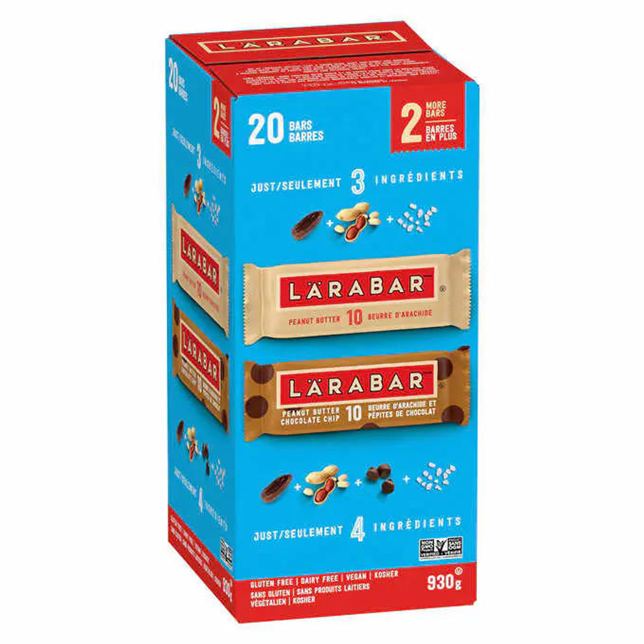  Lärabar Bars Variety Pack - 930g, Gluten-Free, Dairy-Free (6/Case) 