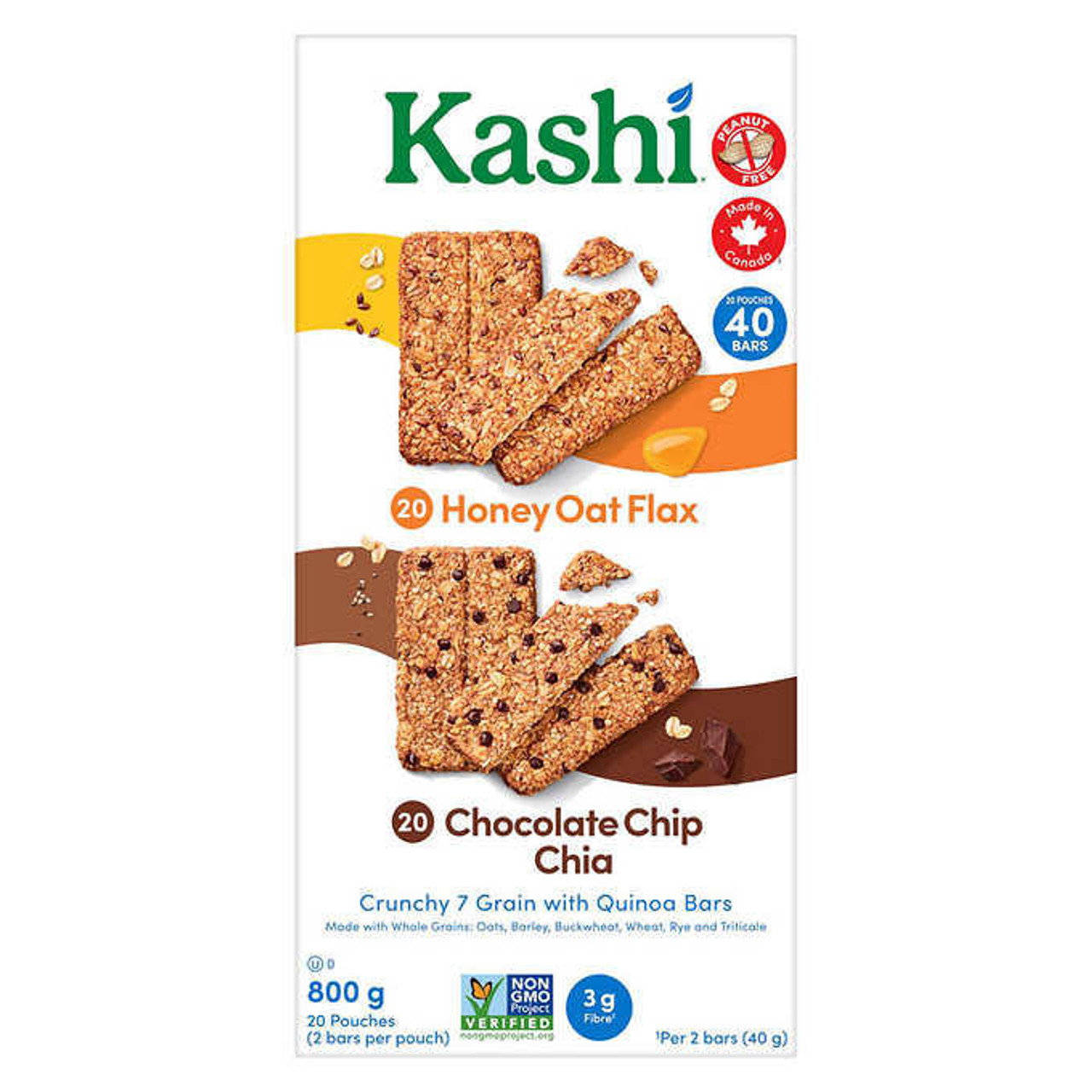 KASHI Kashi Seven Grain with Quinoa Bars - 40 Bars x 20g, Honey Oat Flax (6/Case) 