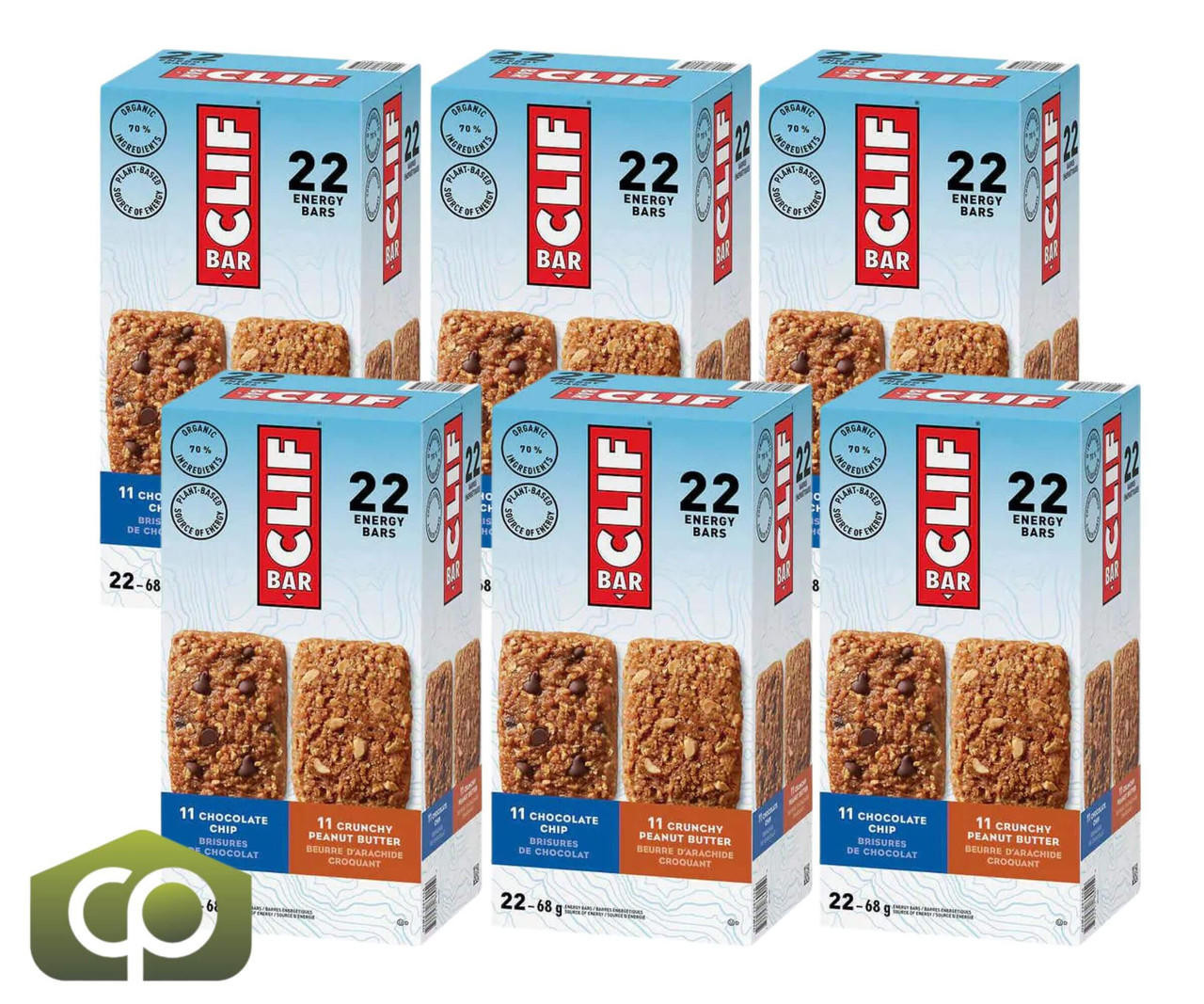  Clif Bar Energy Bars Variety Pack - 22 Bars x 68g (6/Case) 