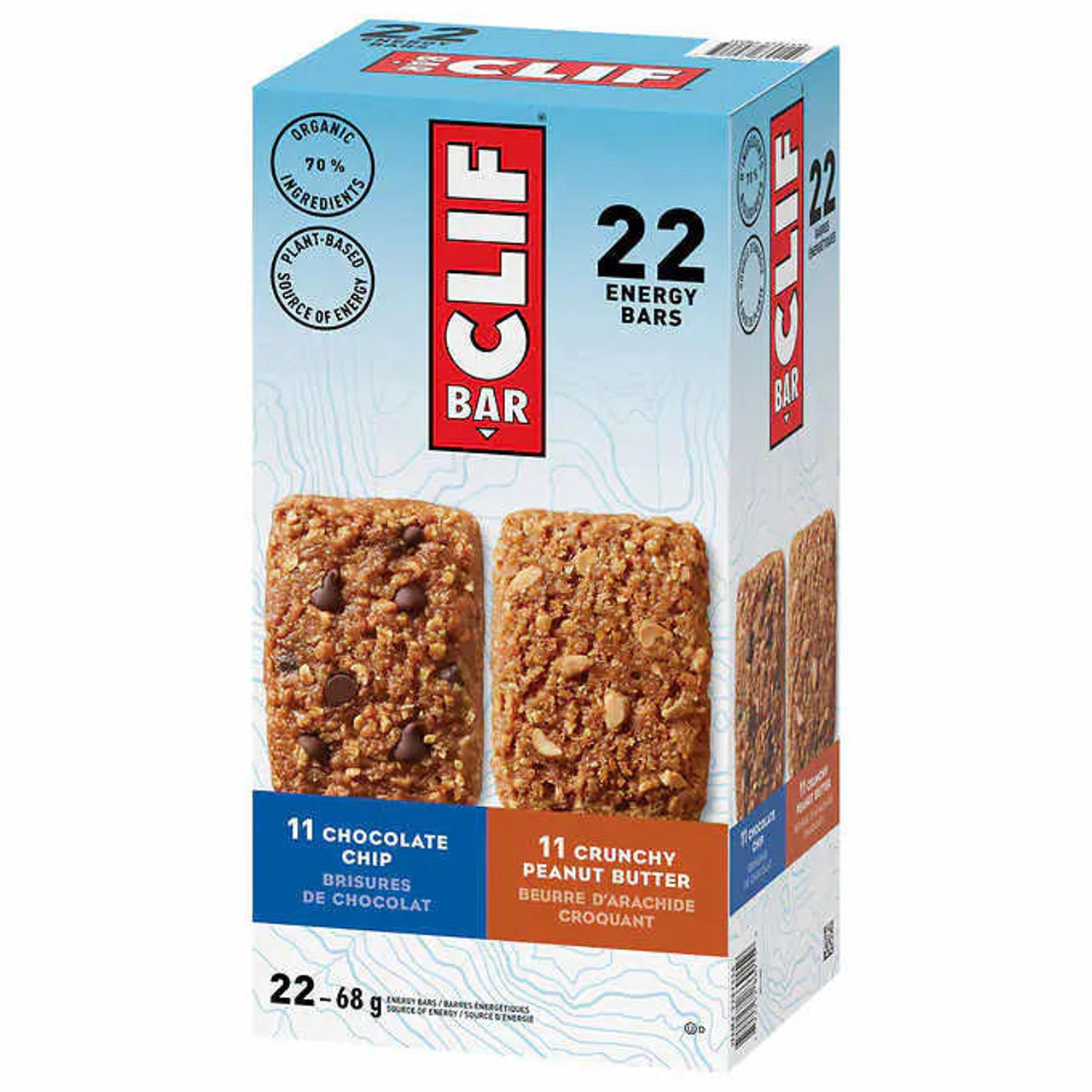  Clif Bar Energy Bars Variety Pack - 22 Bars x 68g (6/Case) 