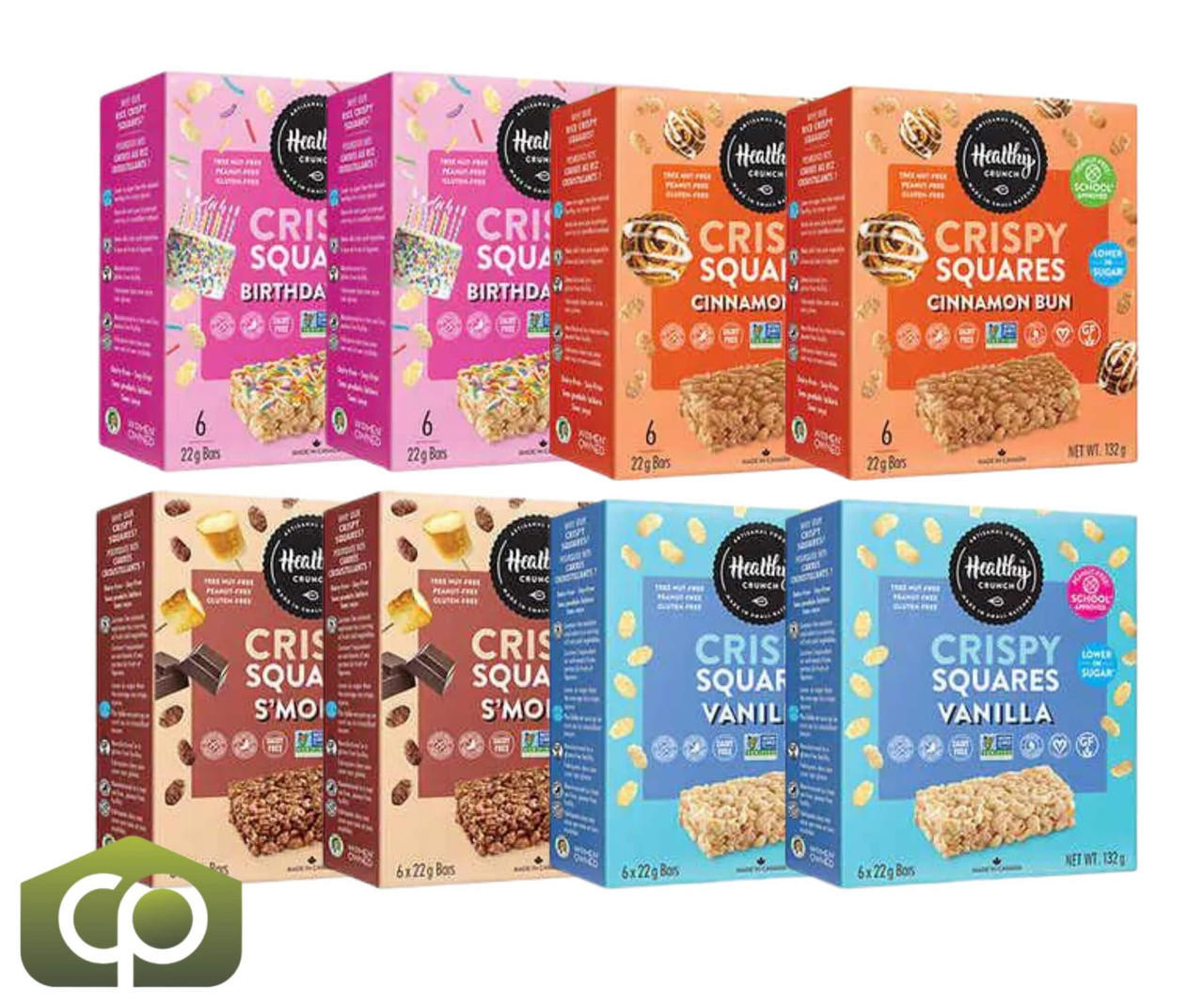  Healthy Crunch Crispy Squares Collection - 132g, School Approved (8/Case) 