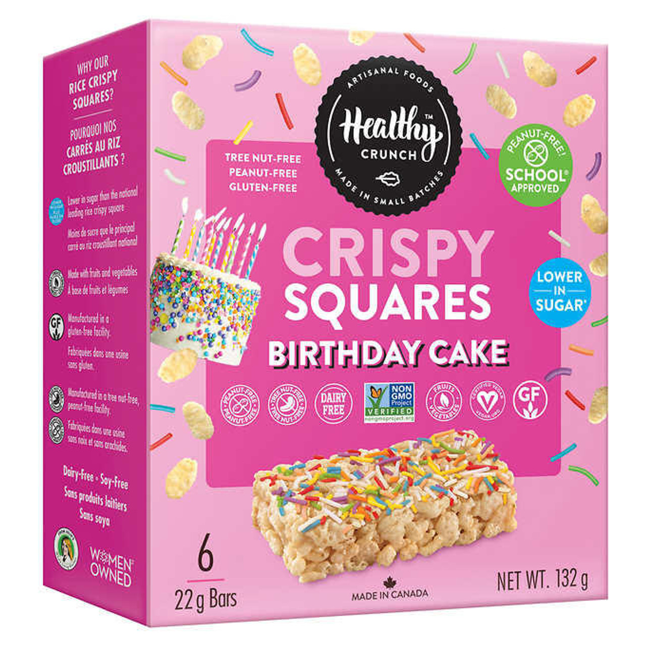  Healthy Crunch Crispy Squares Collection - 132g, School Approved (8/Case) 
