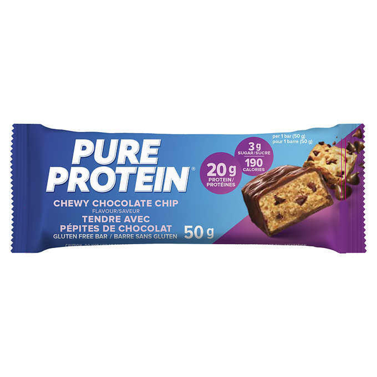  Pure Protein Bar Variety Pack - 18 Bars x 50g (1.76 oz), Gluten-Free (6/Case) 
