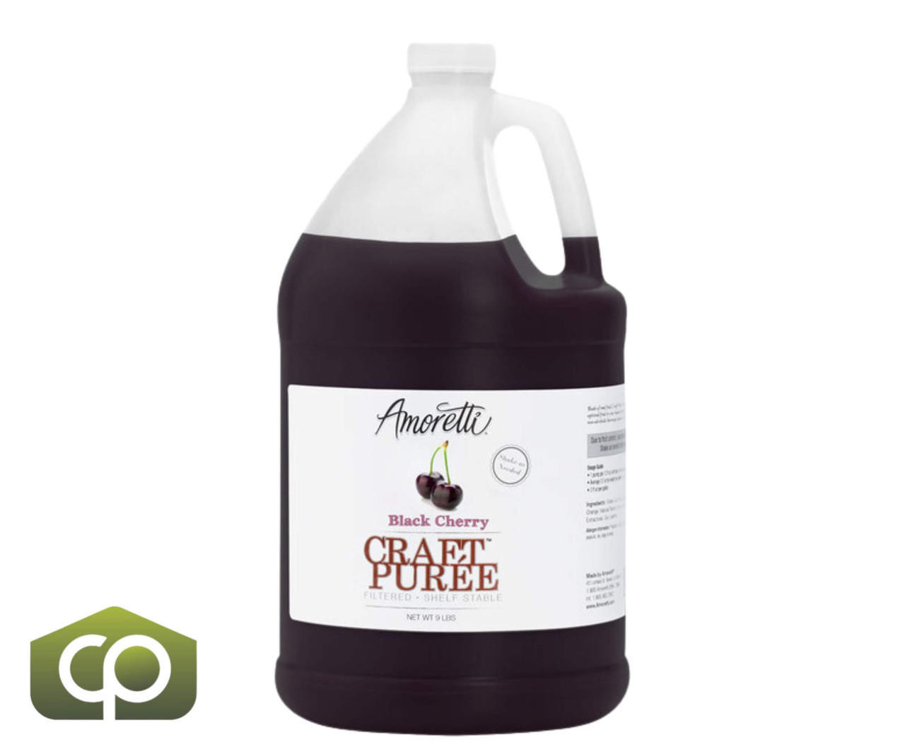 AMORETTI Amoretti Black Cherry Craft Puree 1 Gallon - Indulge in Fresh Tartness 