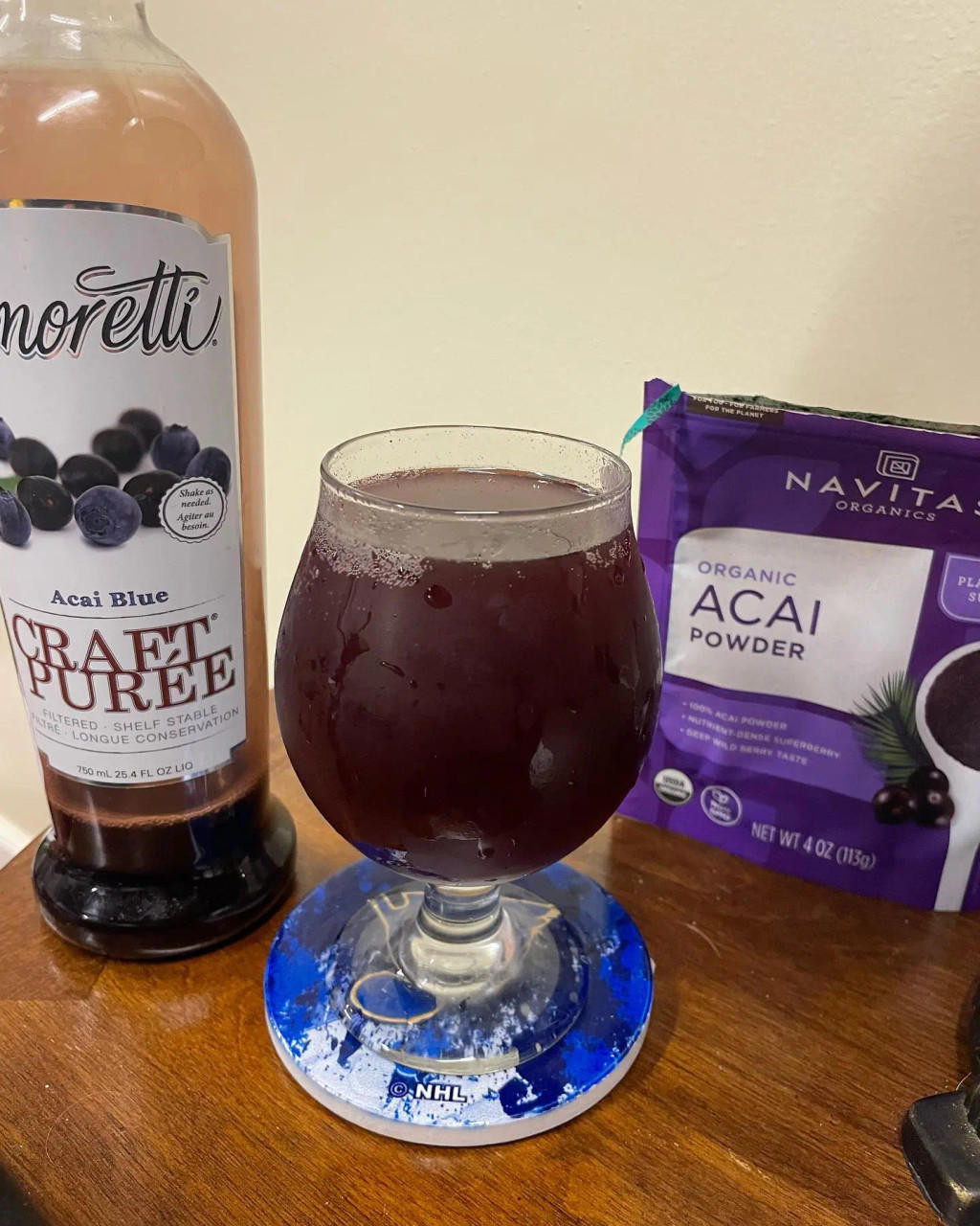 AMORETTI Amoretti Acai Blue Craft Puree 1 Gallon - Delight in Fresh Acai-Blueberry Bliss 