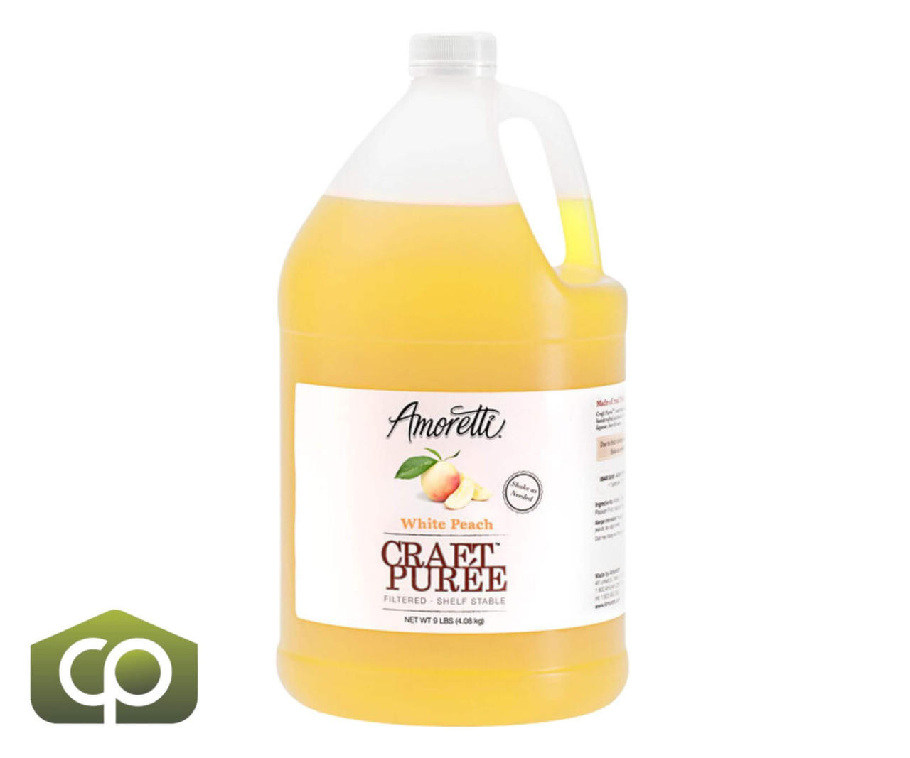 AMORETTI Amoretti White Peach Craft Puree 1 Gallon - Fresh Luxuriously Sweet Flavor 