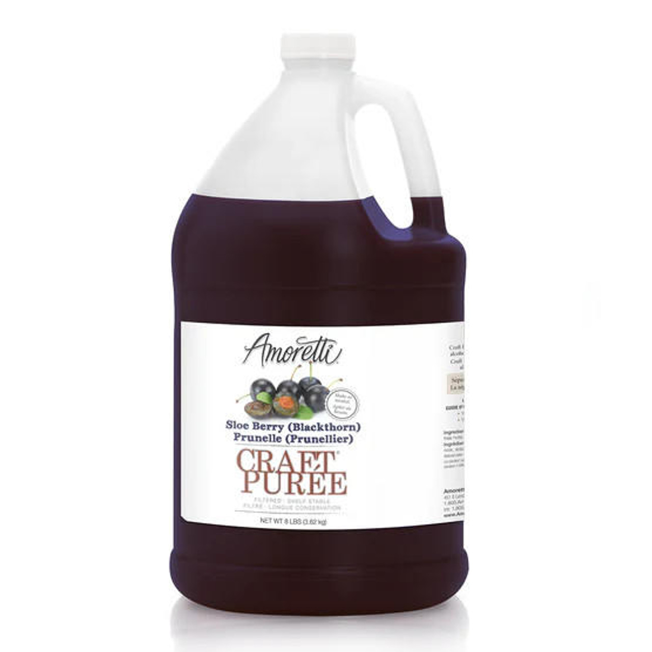 AMORETTI Amoretti Sloe Berry Craft Puree 1 Gallon Tart and Earthy Essence 