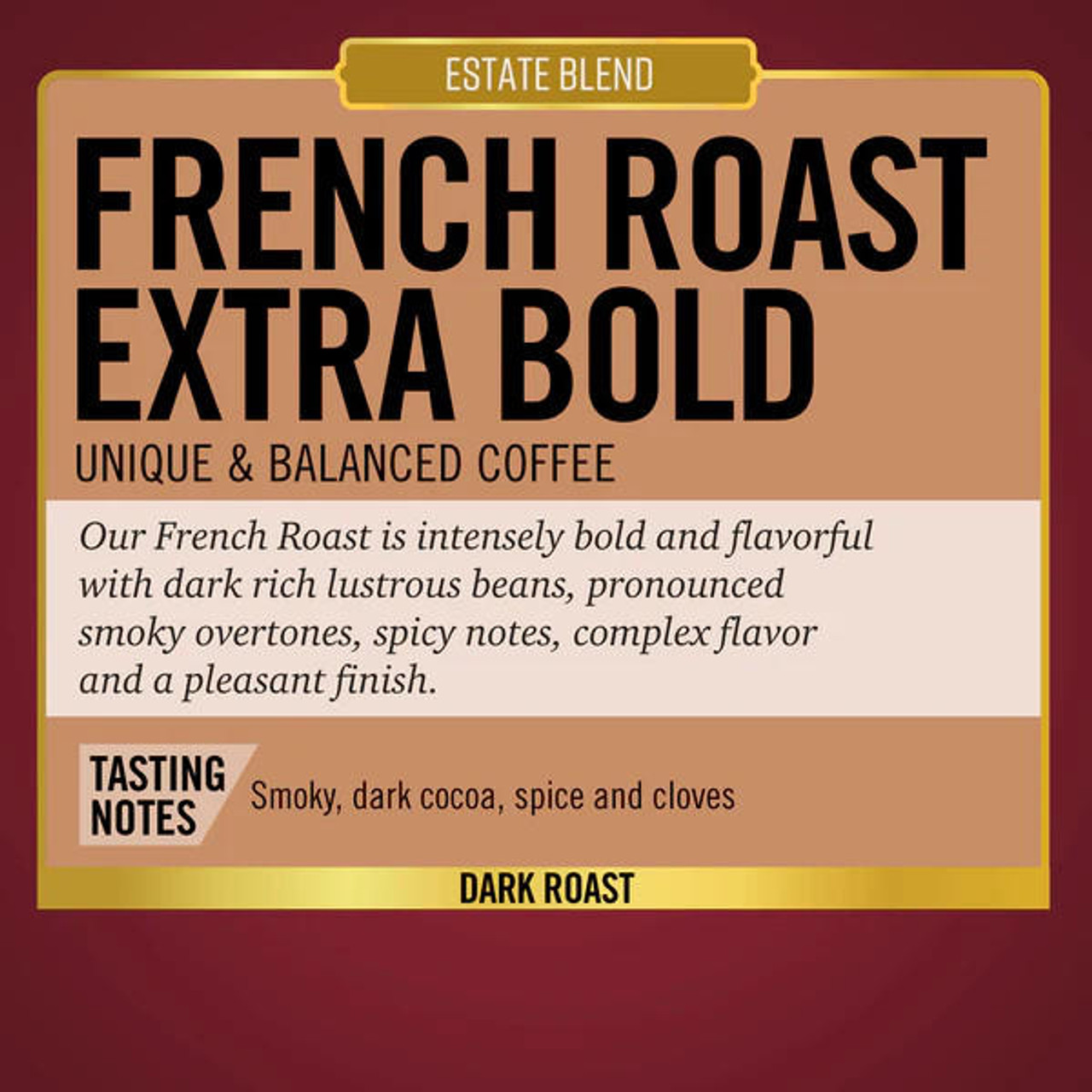  Barrie House 2 lb. 6/Case French Roast Extra Bold Whole Bean Coffee 