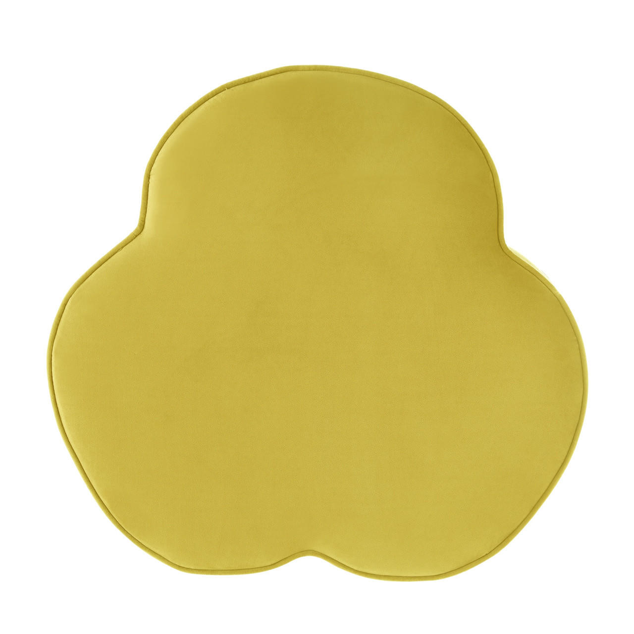 homeroots living room 28" Yellow Velvet Specialty Cocktail Ottoman 