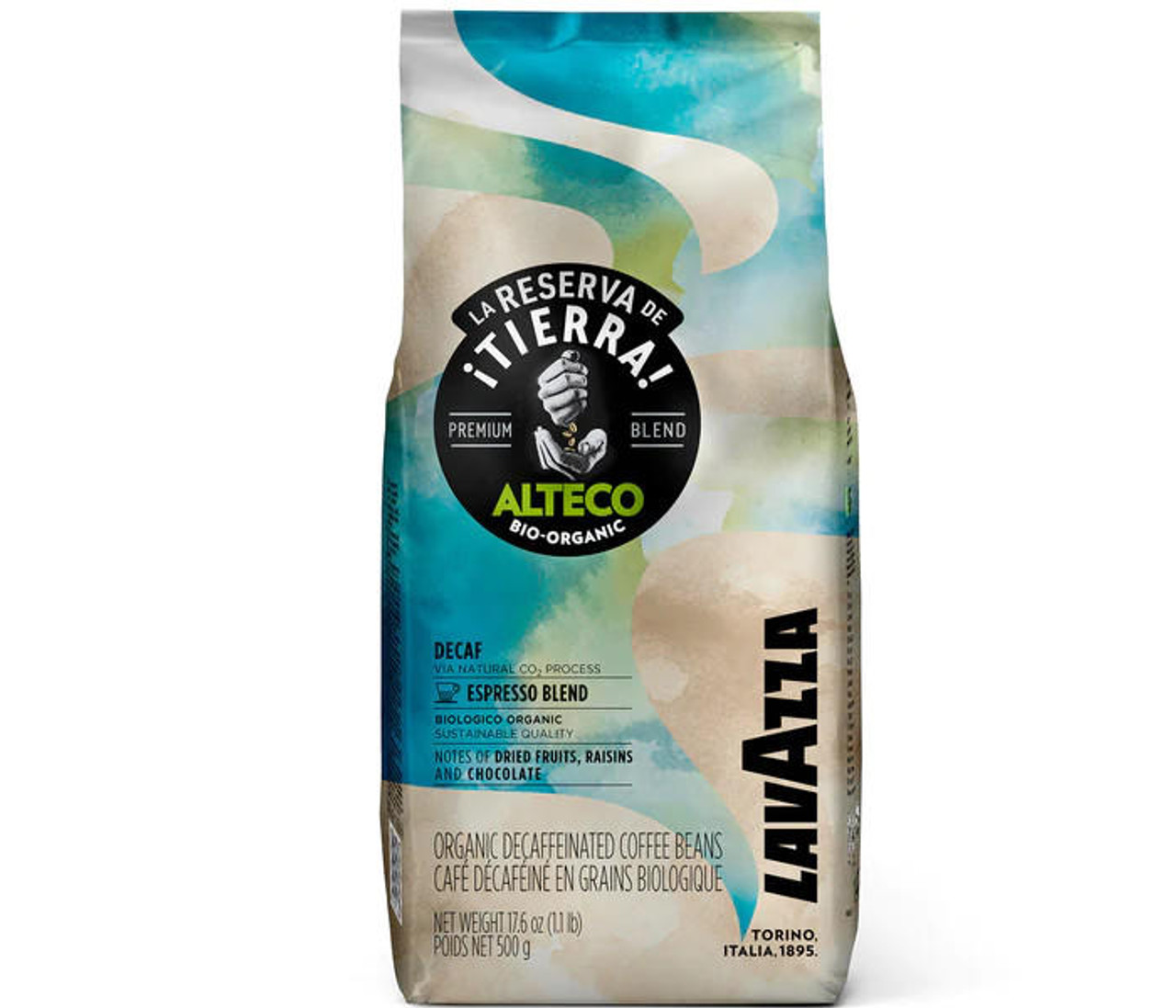 LAVAZZA Lavazza 1.1 lbs. Tierra! Alteco Dek Decaf Whole Bean Espresso (6/Case) 