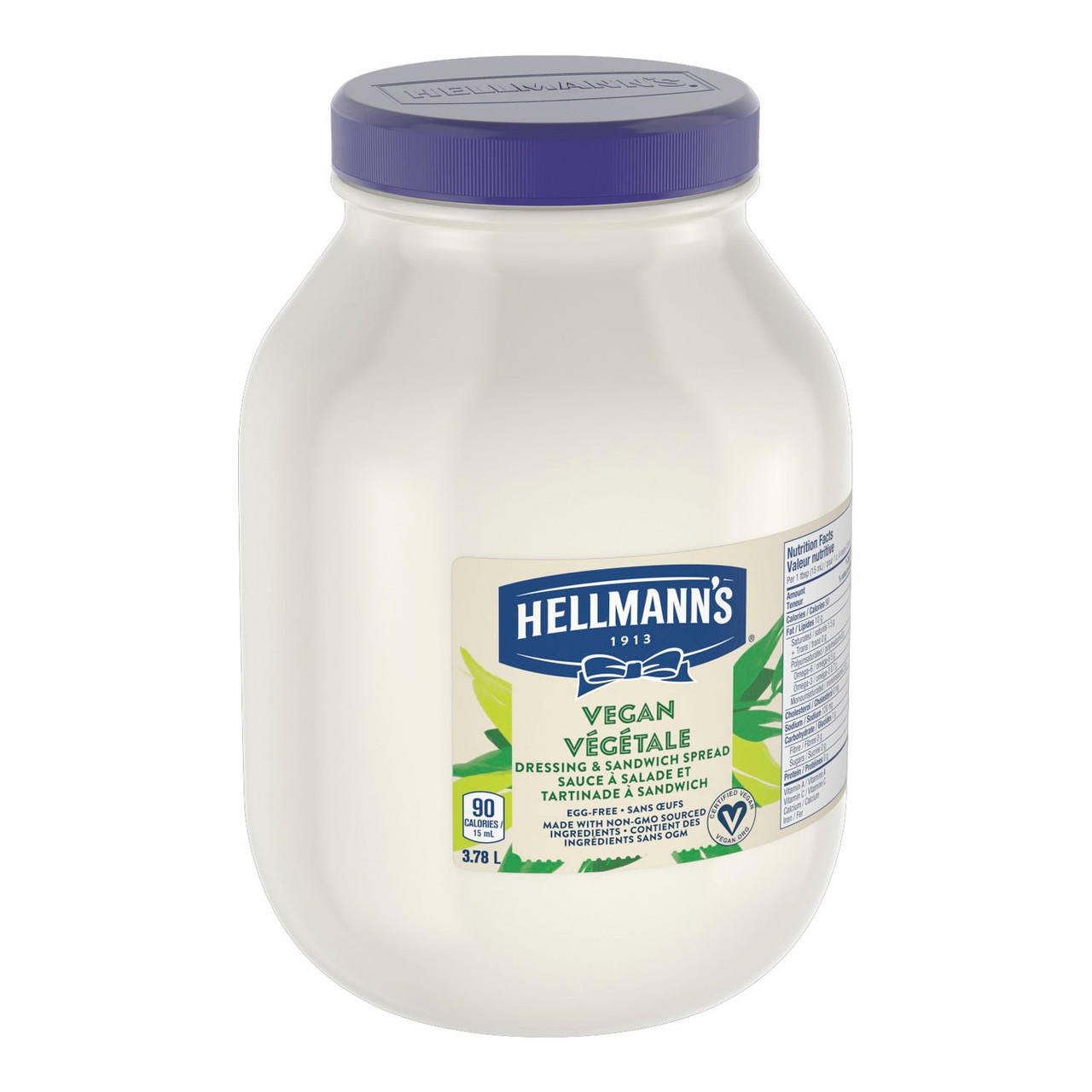 UNILEVER FOODSOLUTION Hellmann's Mayonnaise Vegan Bulk Size | 3.78L 