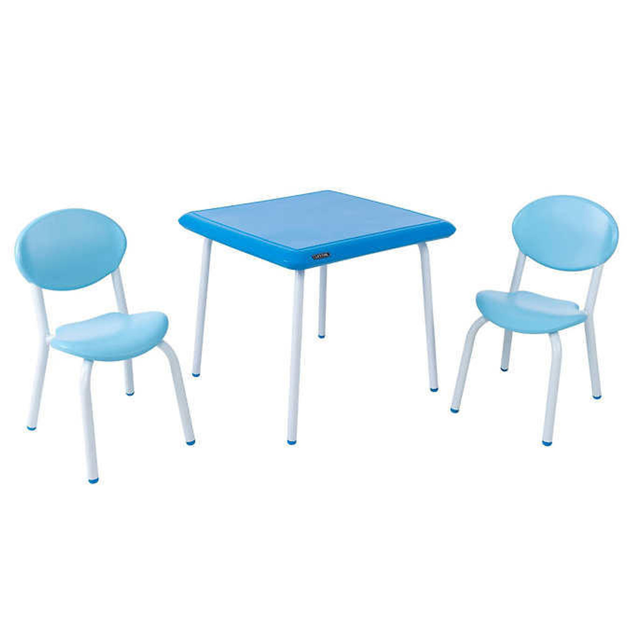 LIFETIME Lifetime Essential Children’s Square Table and 2 Chair Set - Stackable Chairs 