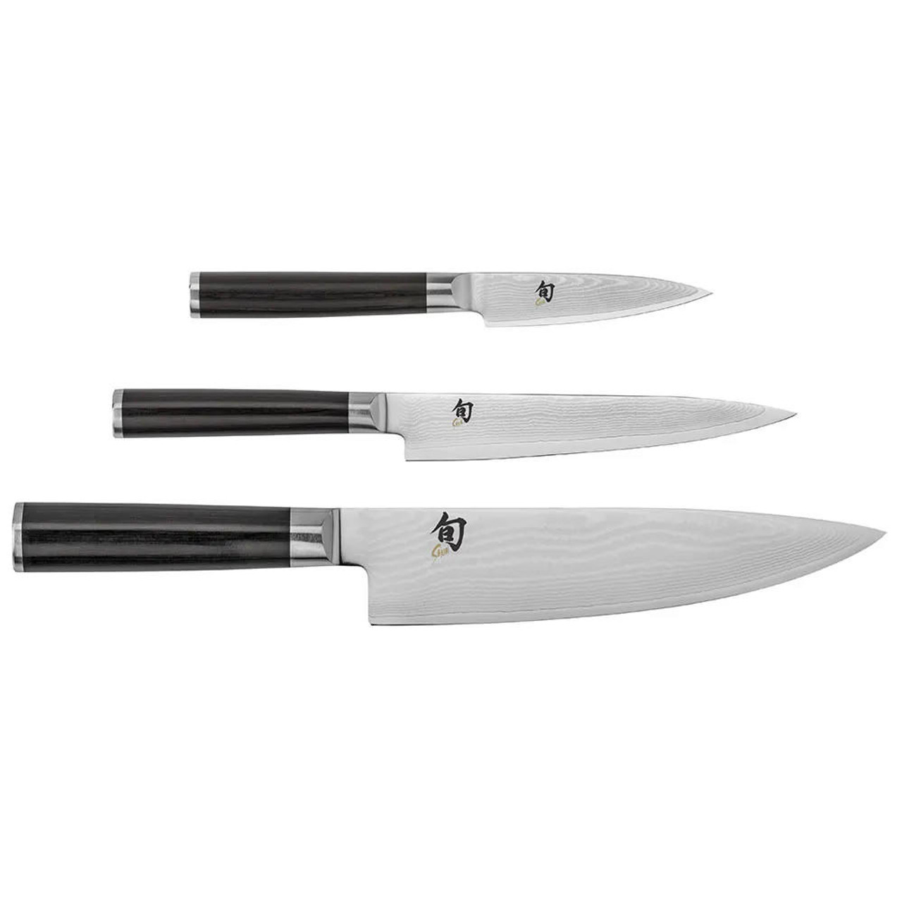  Shun Classics 3 Piece Starter Set - Chef's, Utility, & Paring Knives 