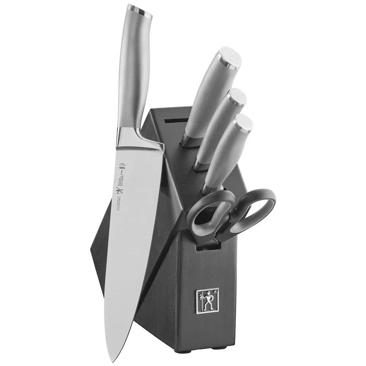  Henckels Paring Knife Modernist 6 Piece Knife Set with Black Hardwood Block 