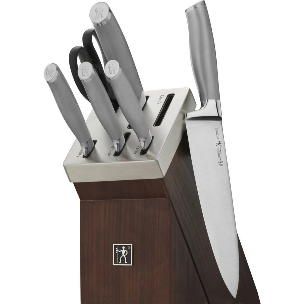  Henckels Satin Finish Modernist 7 Piece Knife Set with SelfSharpening Wood Block 